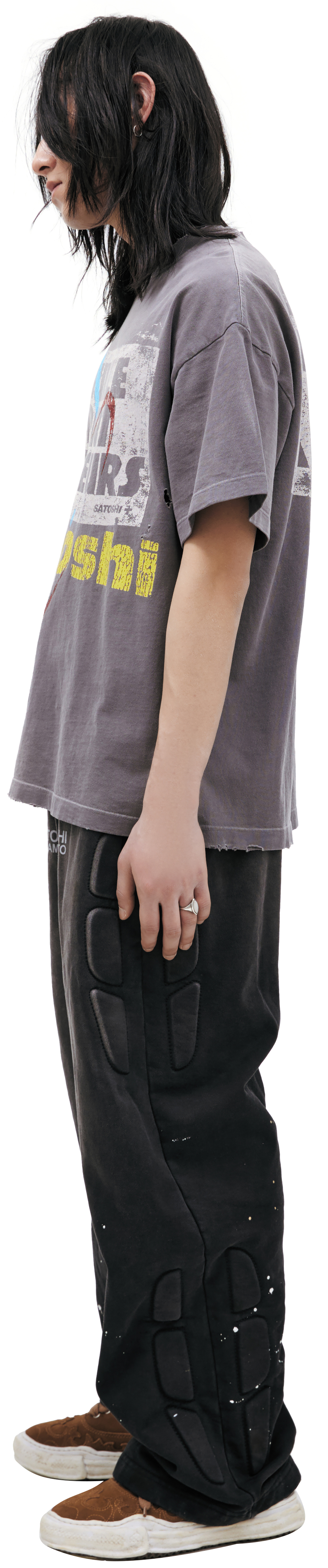 Satoshi Nakamoto Серая футболка с принтом