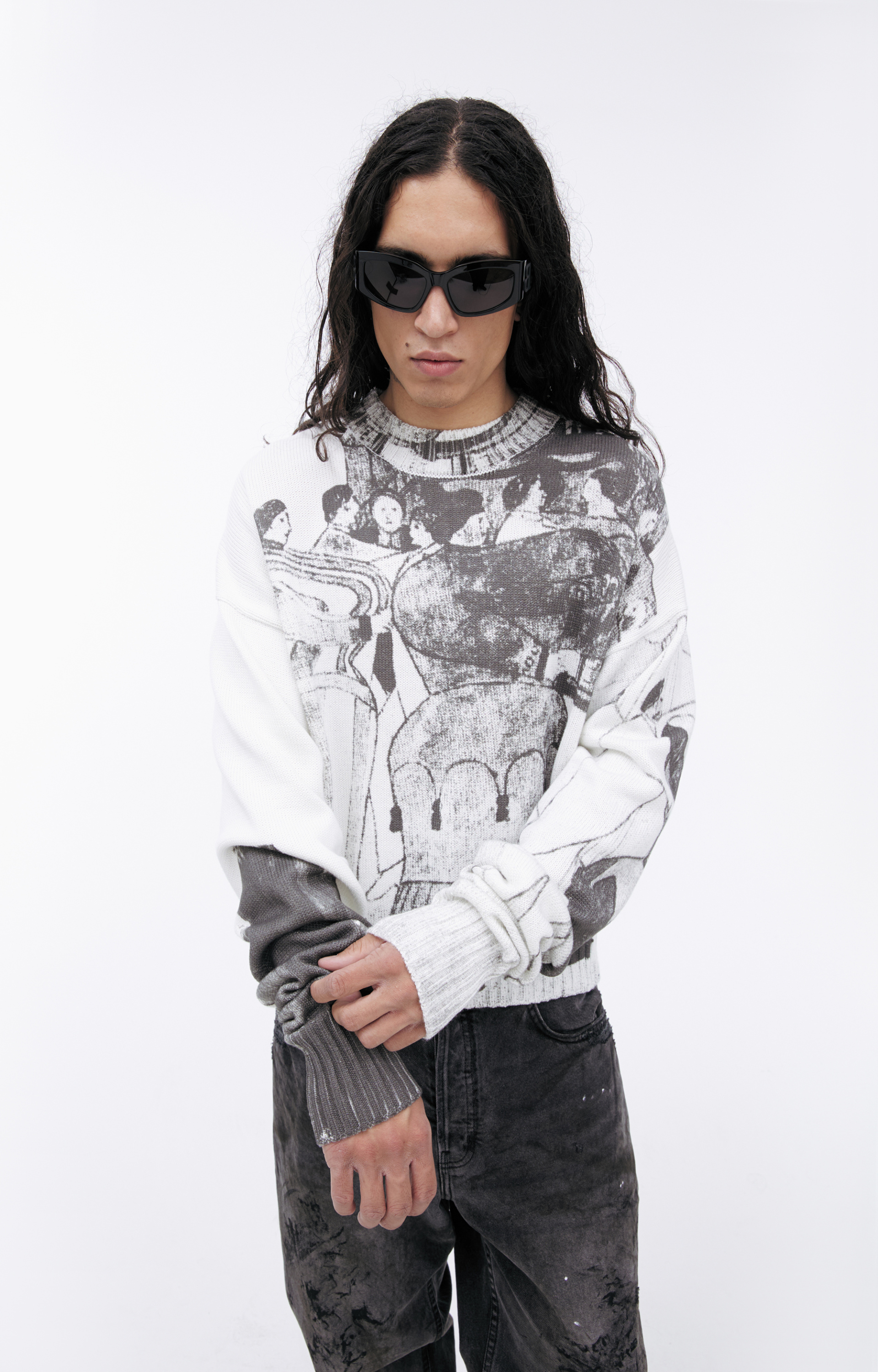 Enfants Riches Déprimés Вязаный свитер из хлопка