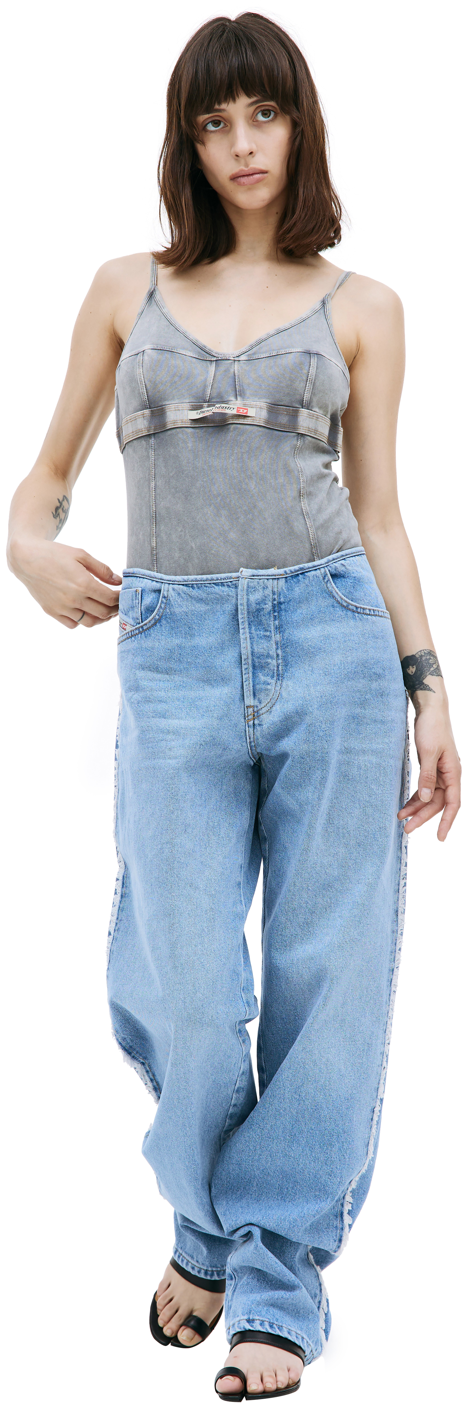 Diesel Голубые джинсы D-Ark Ohlac с низкой посадкой