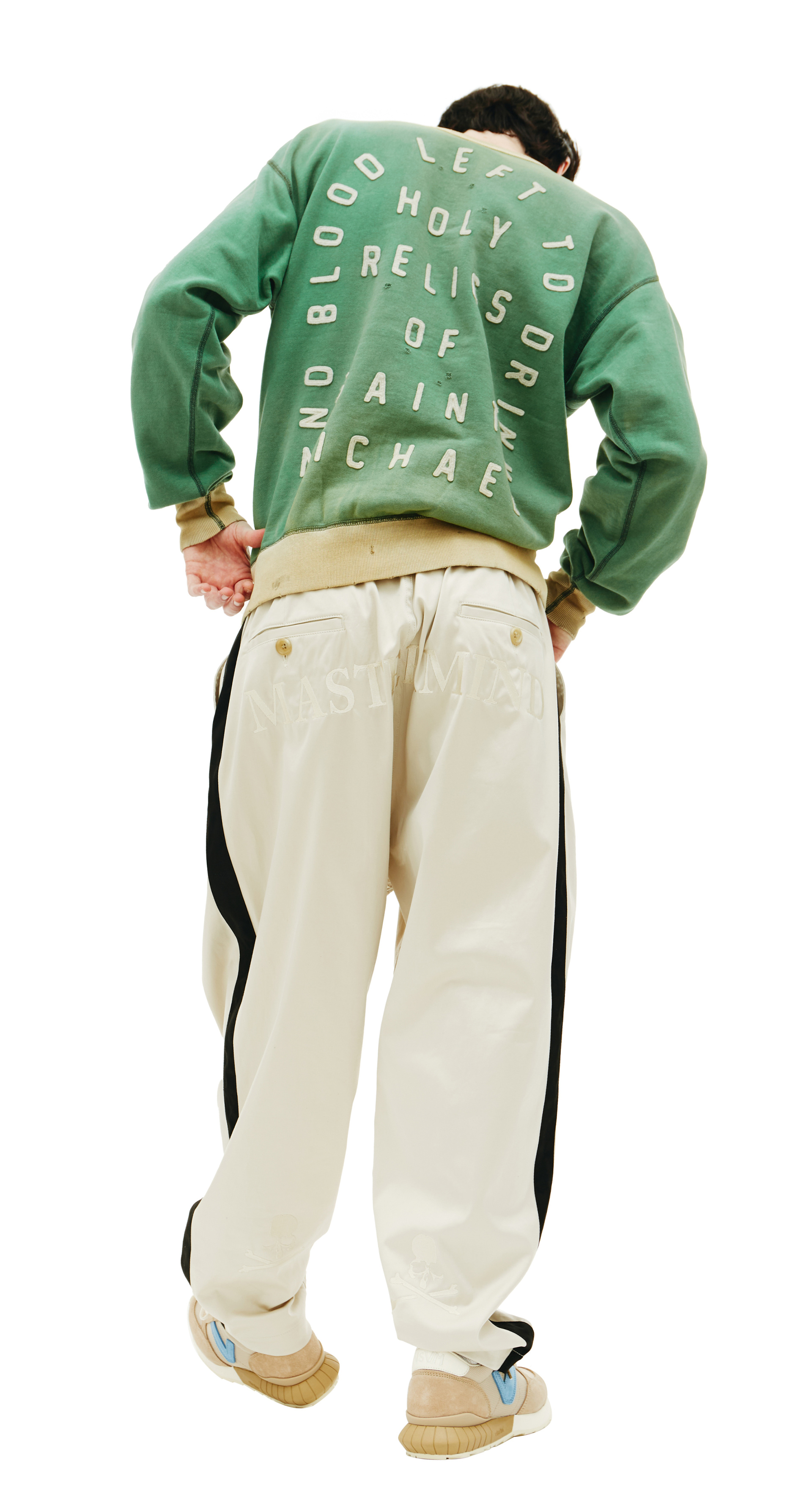 Saint Michael Хлопковый свитшот с нашивками