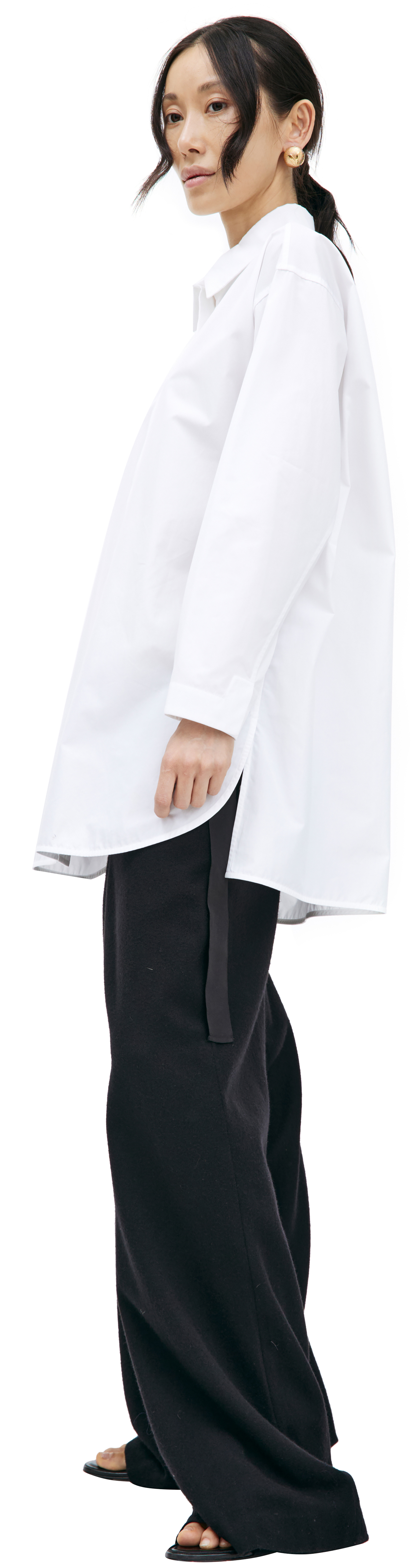 Jil Sander Белая рубашка из хлопка