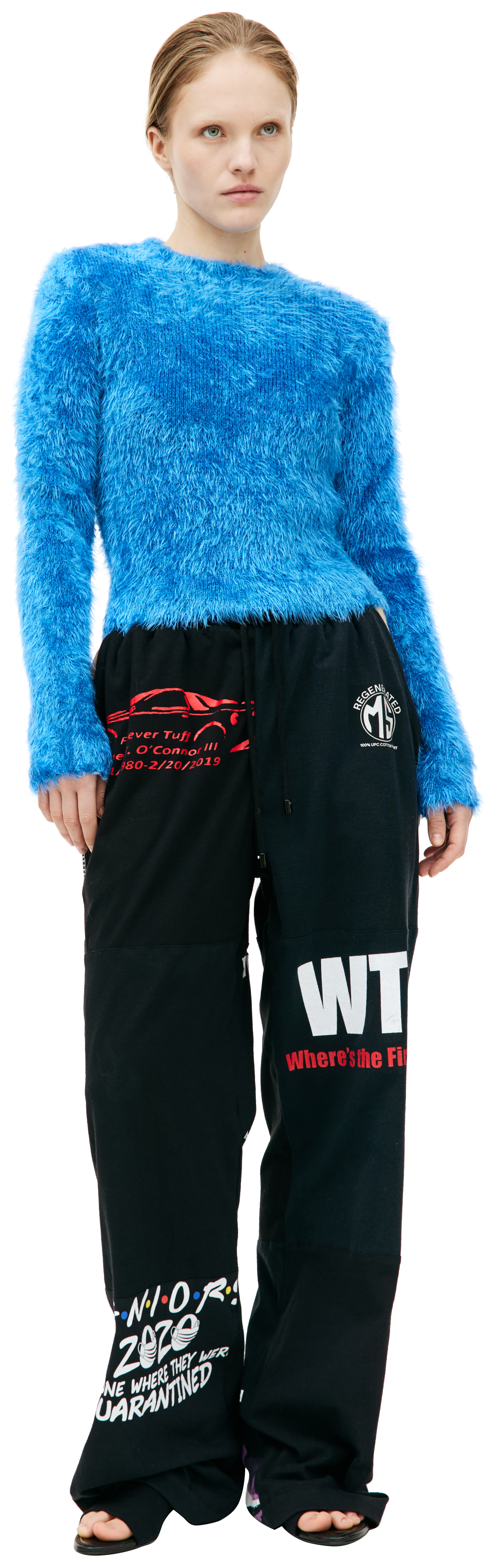 MARINE SERRE Укороченный свитер с логотипом