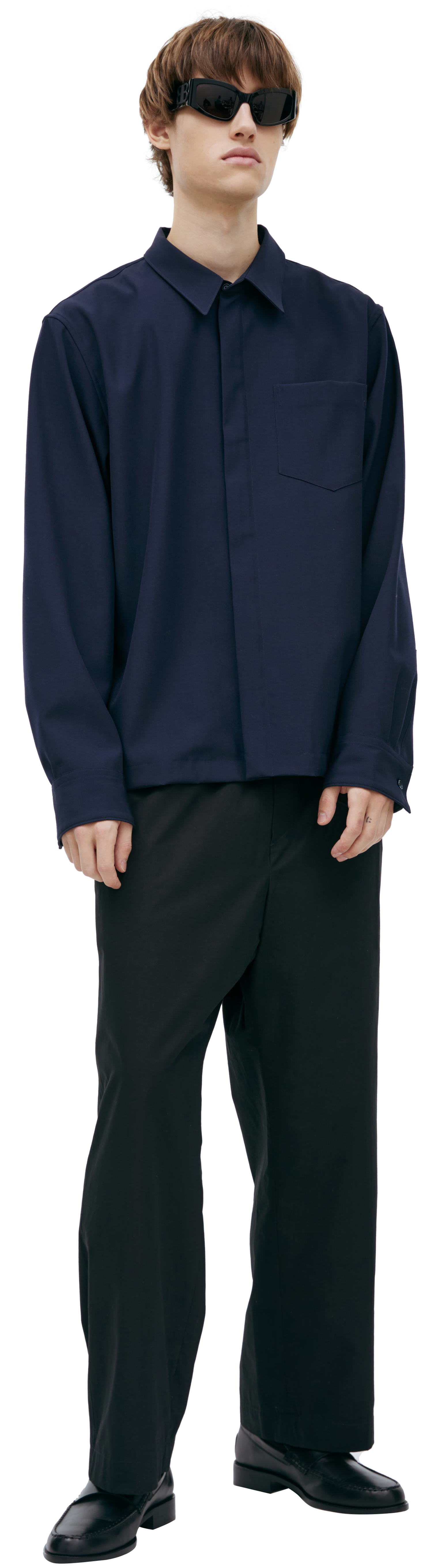 Dries Van Noten Шерстяная рубашка на молнии