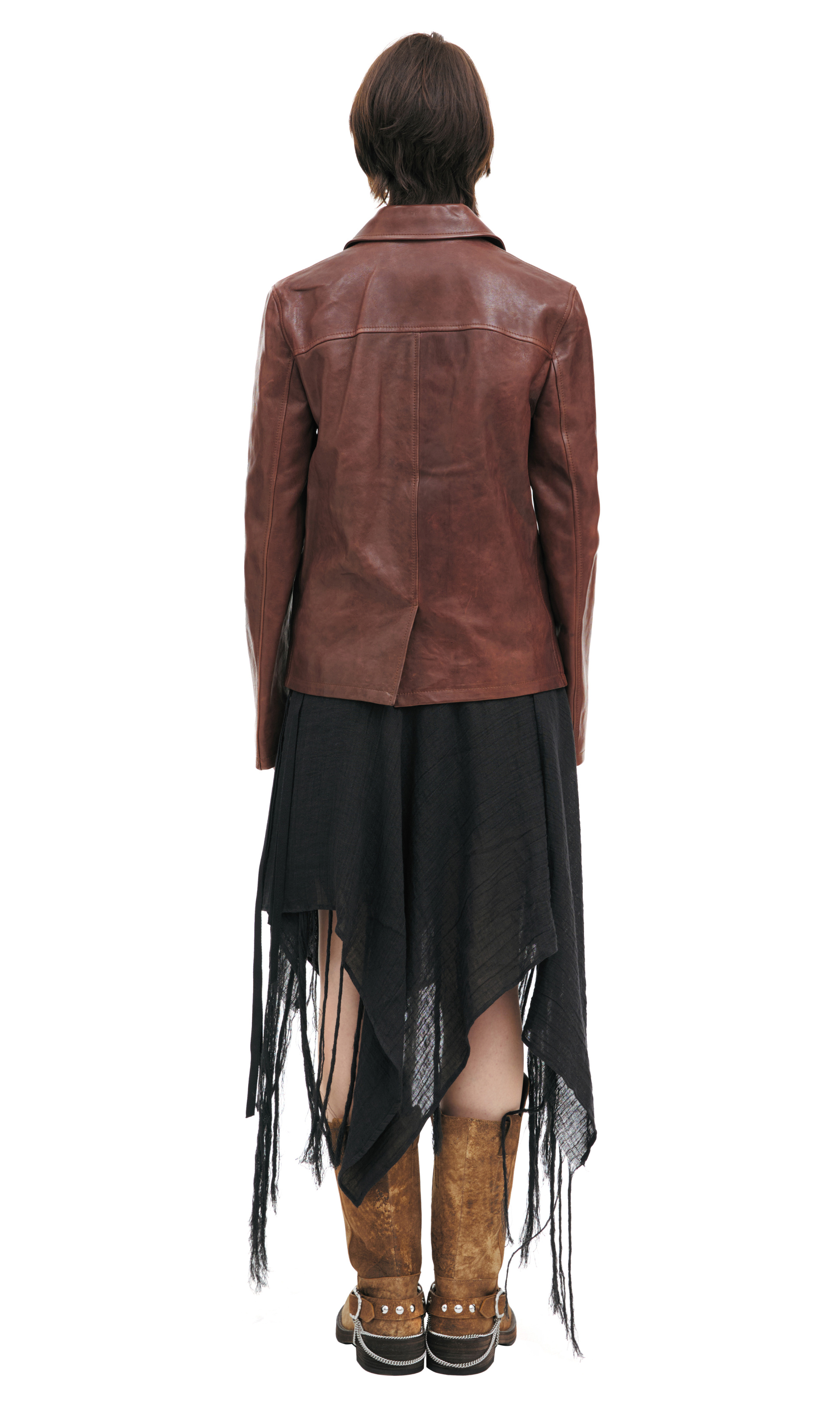 Ann Demeulemeester Полупальто из кожи