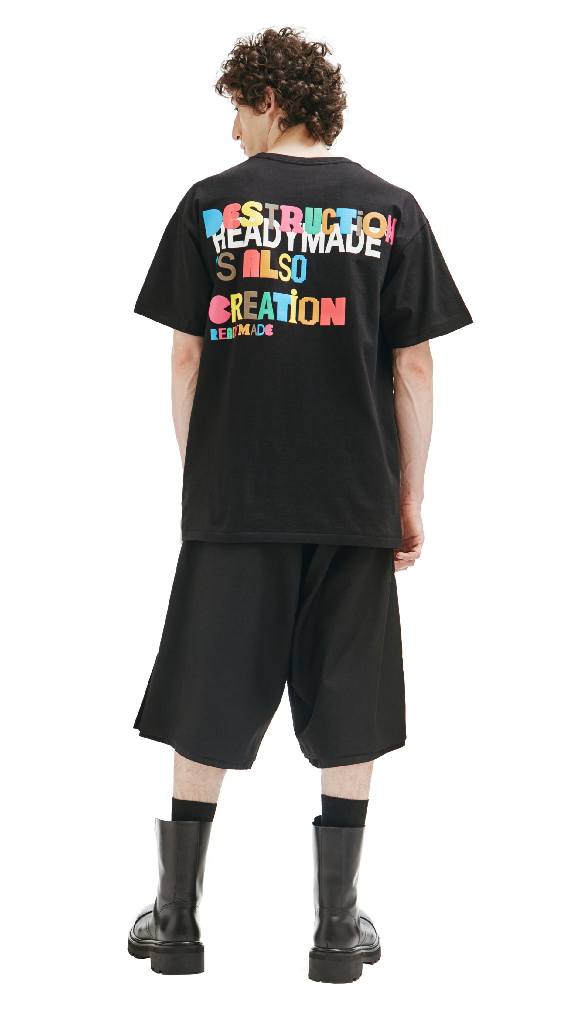 Readymade Черная футболка с принтом Мона Лиза