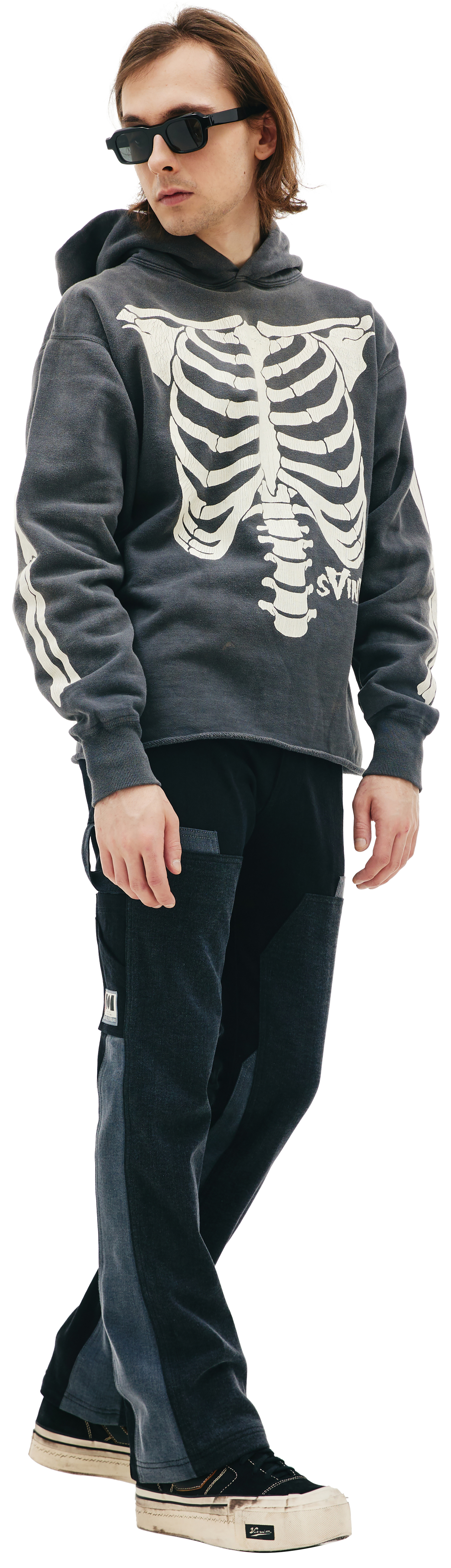 Saint Michael Оверсайз худи с принтом костей