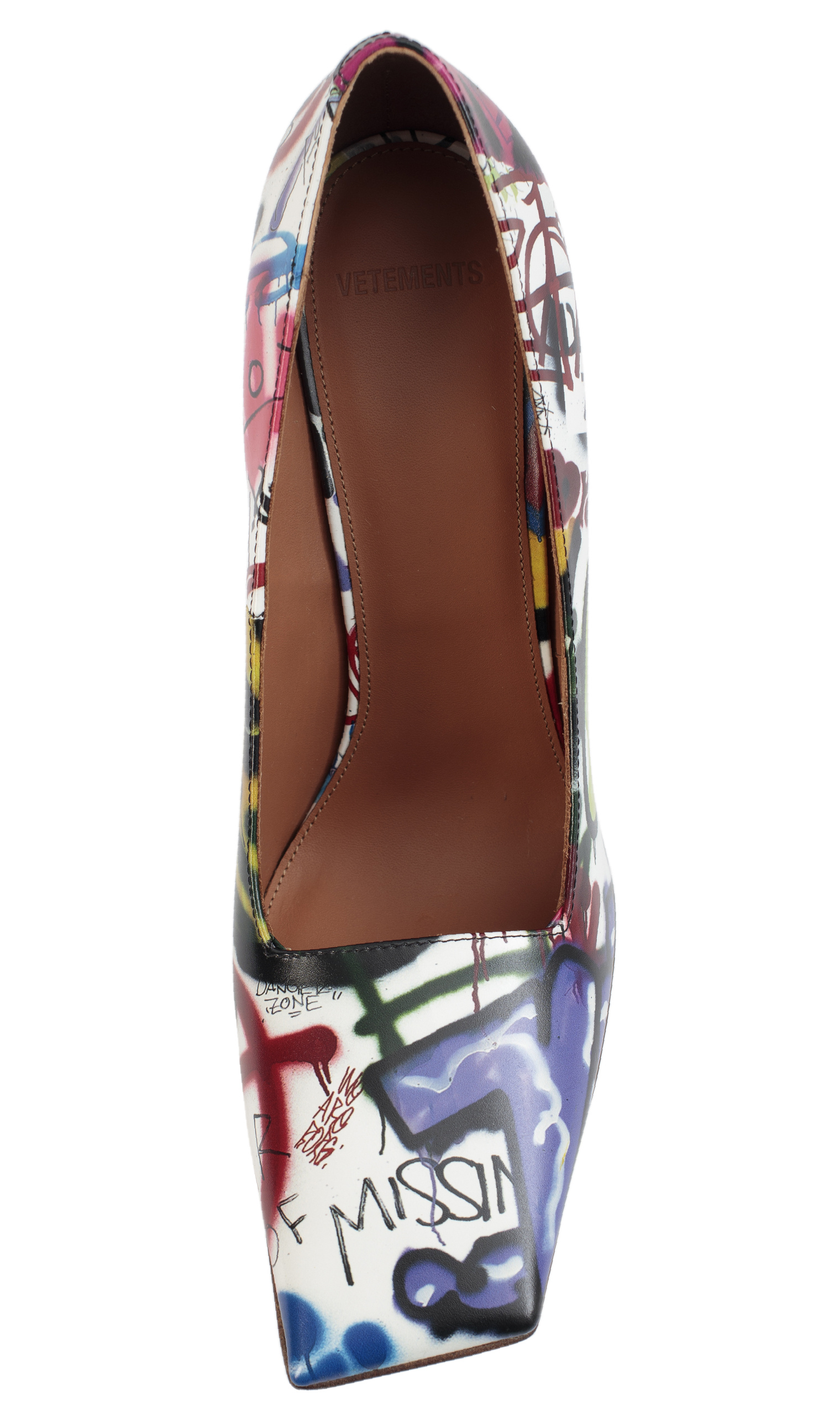VETEMENTS Туфли Boomerang с принтом граффити