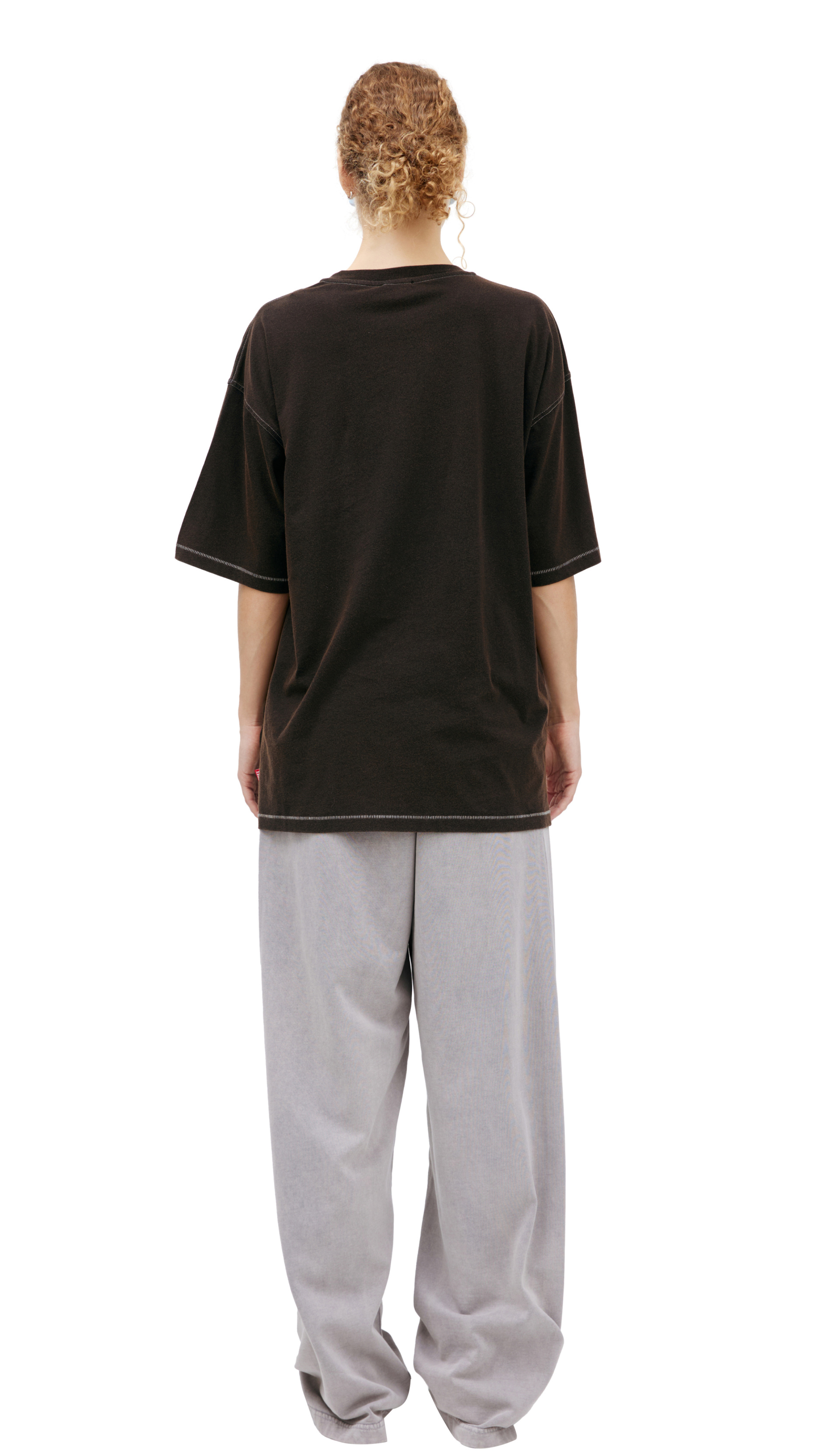 Diesel Коричневая футболка с принтом