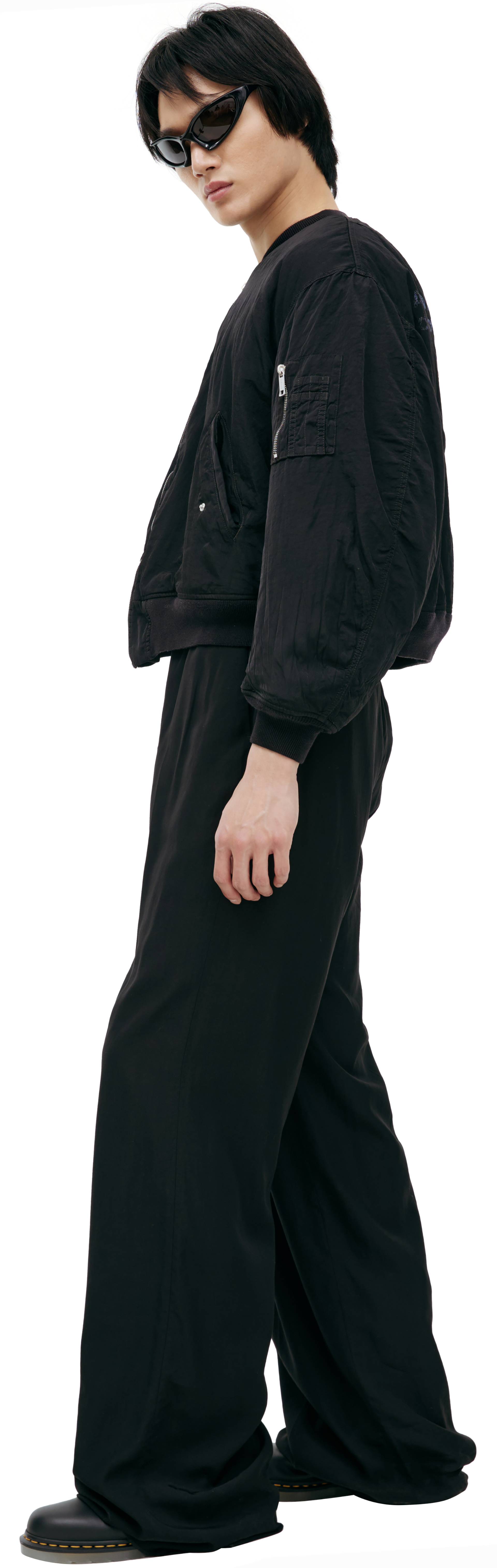 Enfants Riches Déprimés Черный бомбер с принтом