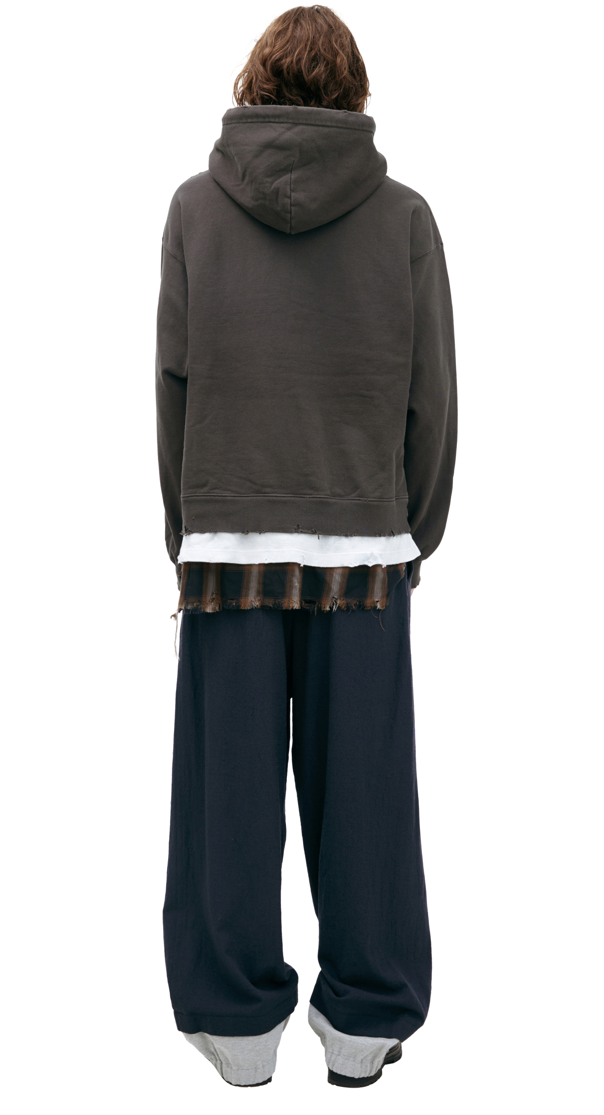 Maison Mihara Yasuhiro Худи с вшитой рубашкой