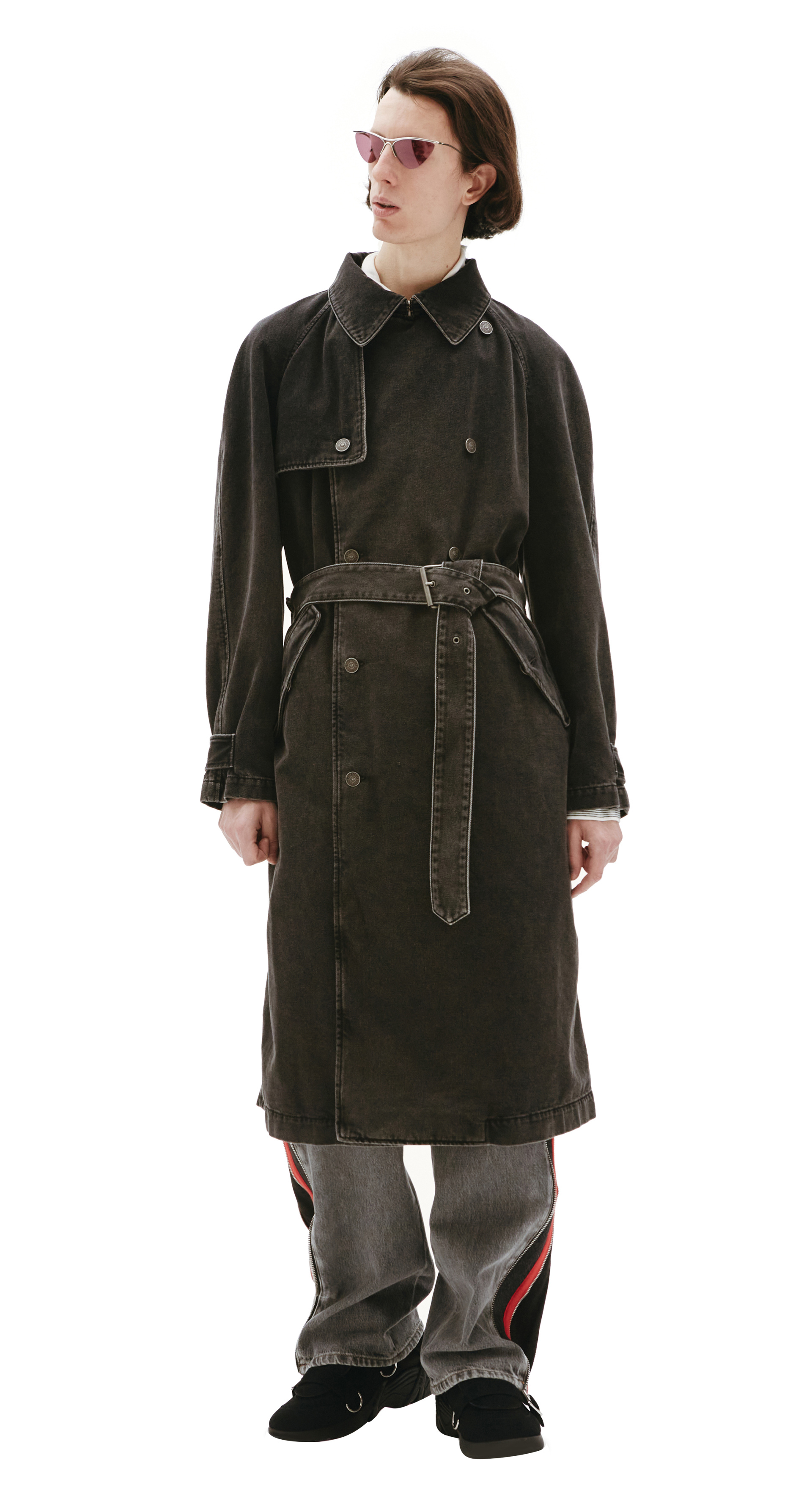 Diesel Джинсовое пальто с поясом