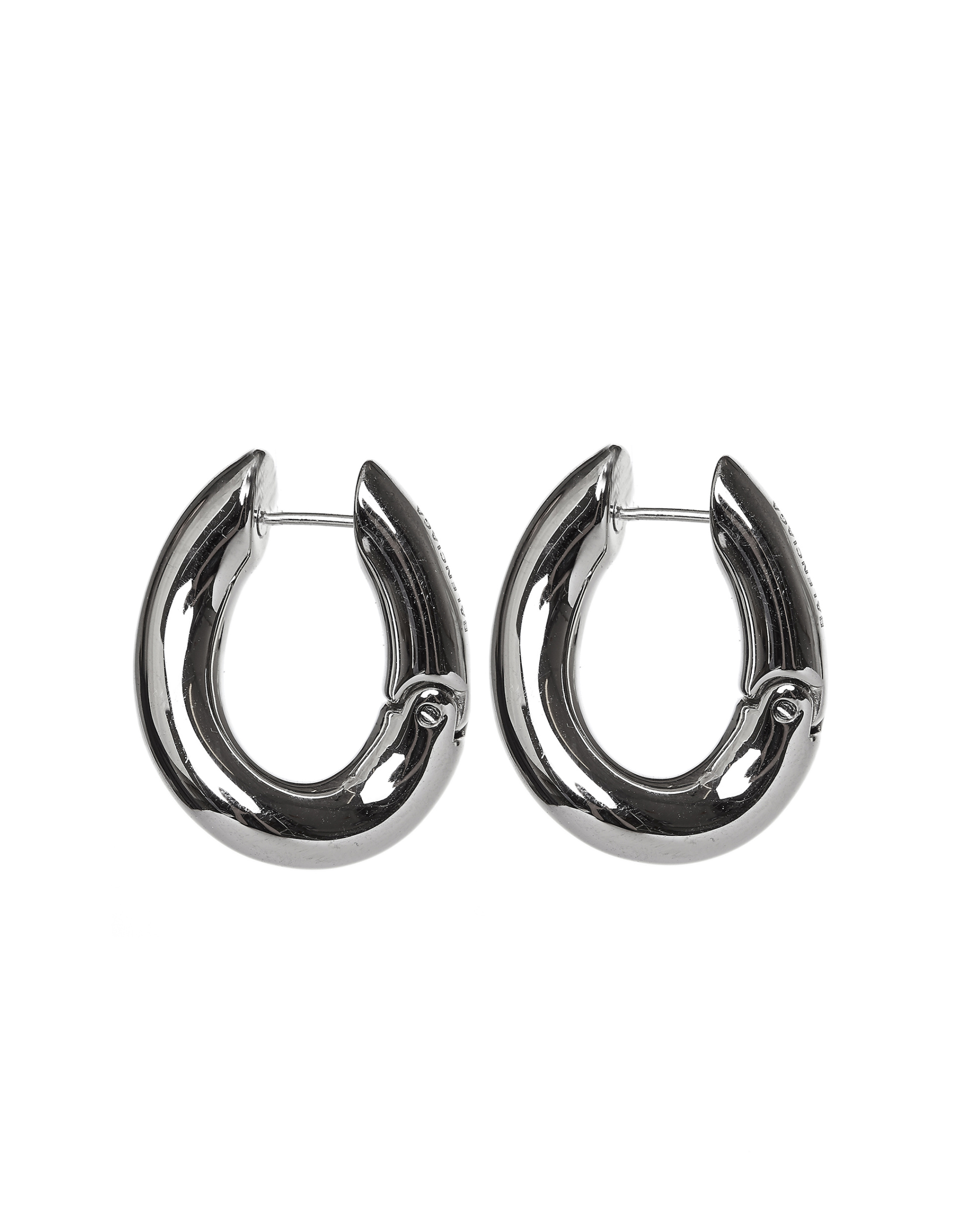 Balenciaga Серебристые серьги Loop