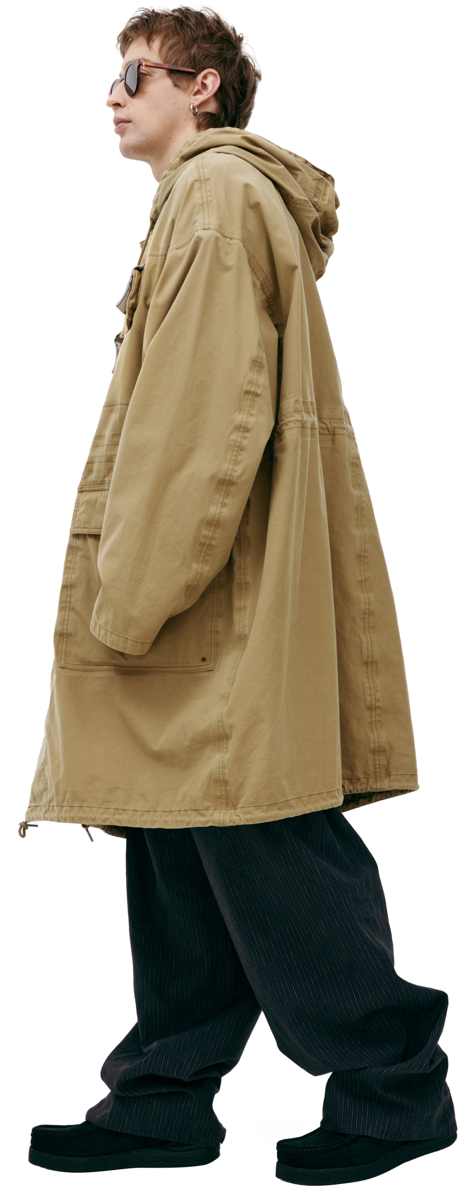 visvim Бежевая парка из хлопка
