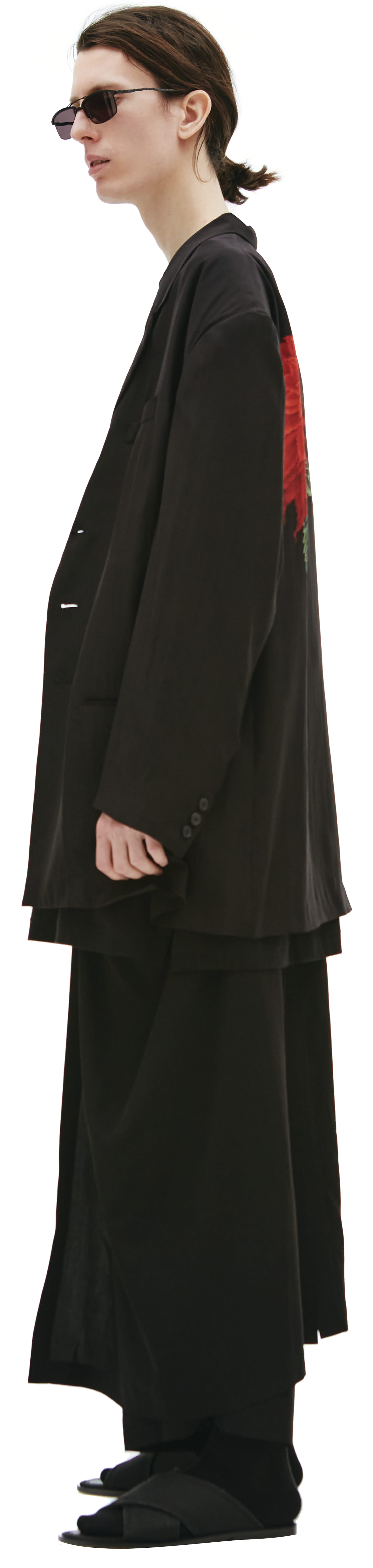 Yohji Yamamoto Оверсайз пиджак из шелка