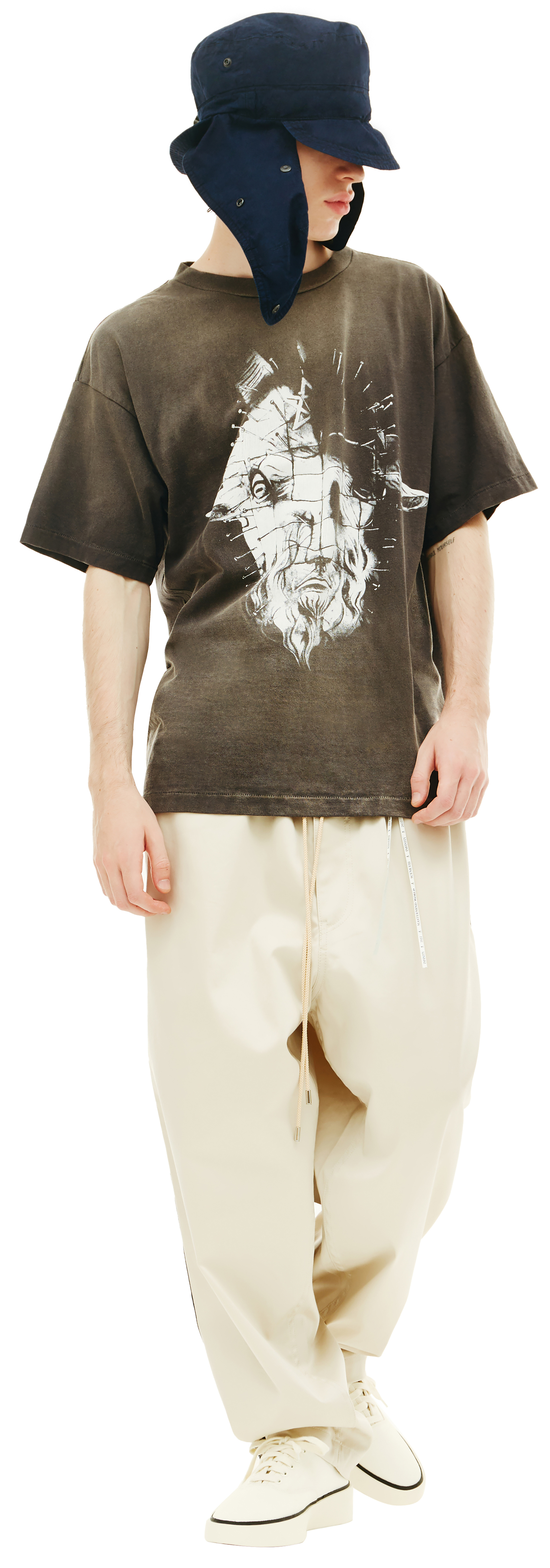 Saint Michael Выцветшая футболка Go to hell