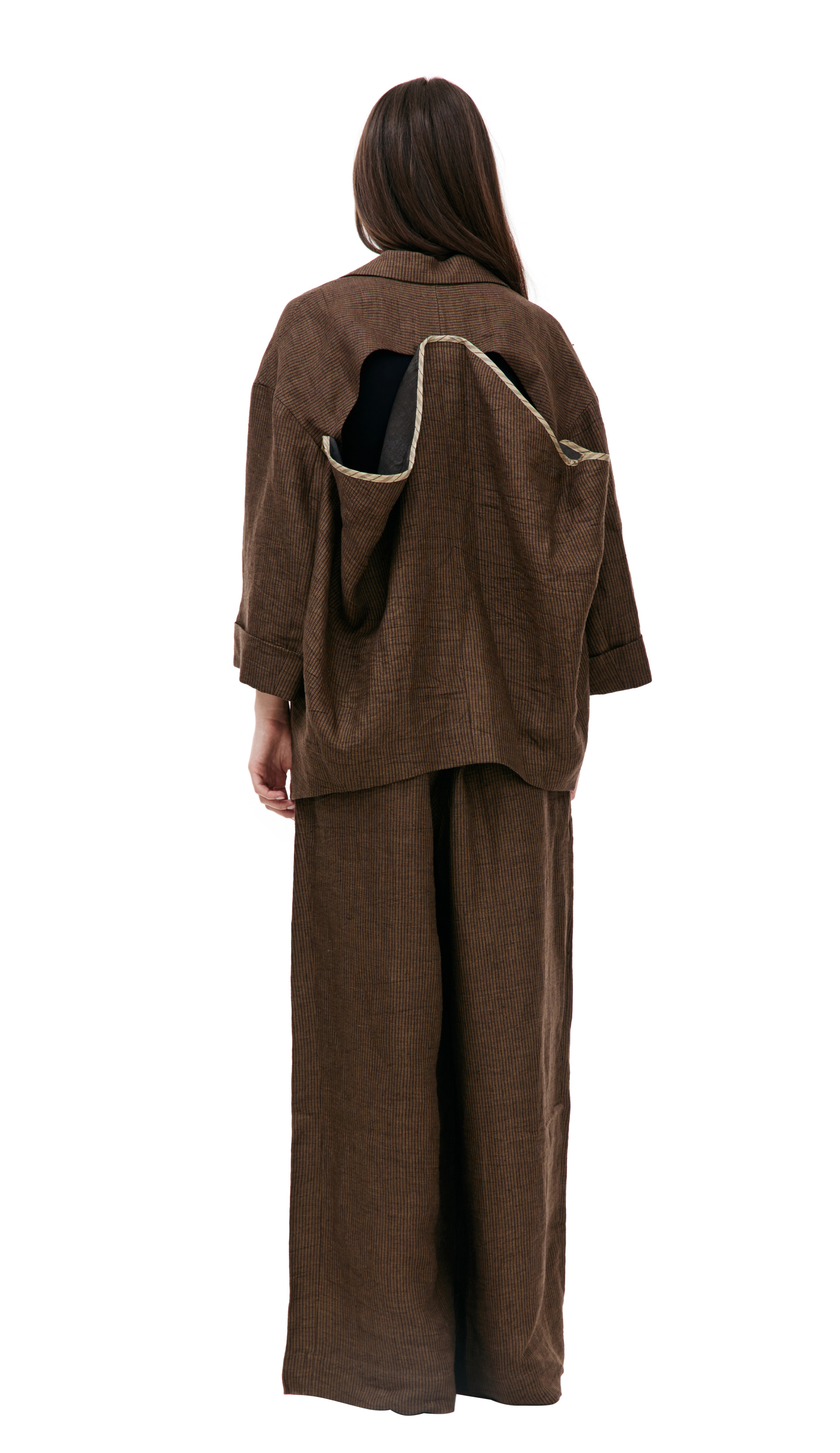 Ziggy Chen Льняной жакет с декоративным вырезом