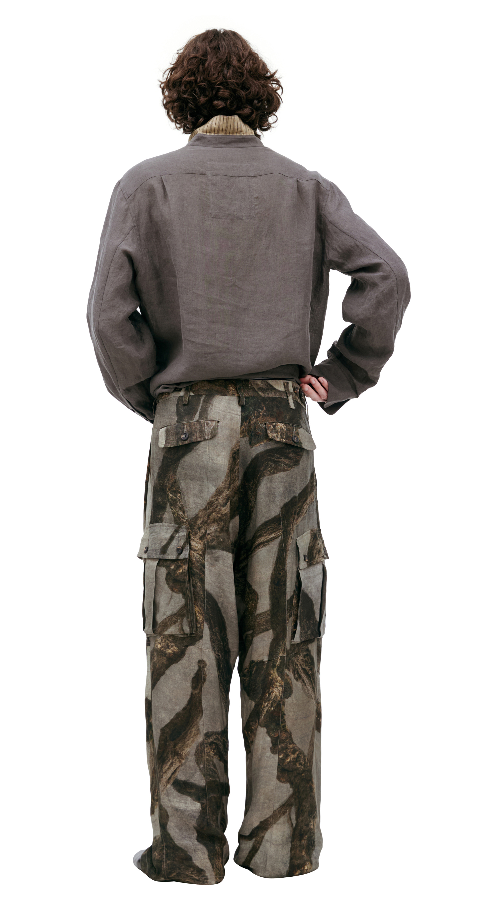 Ziggy Chen Широкие брюки с монопринтом