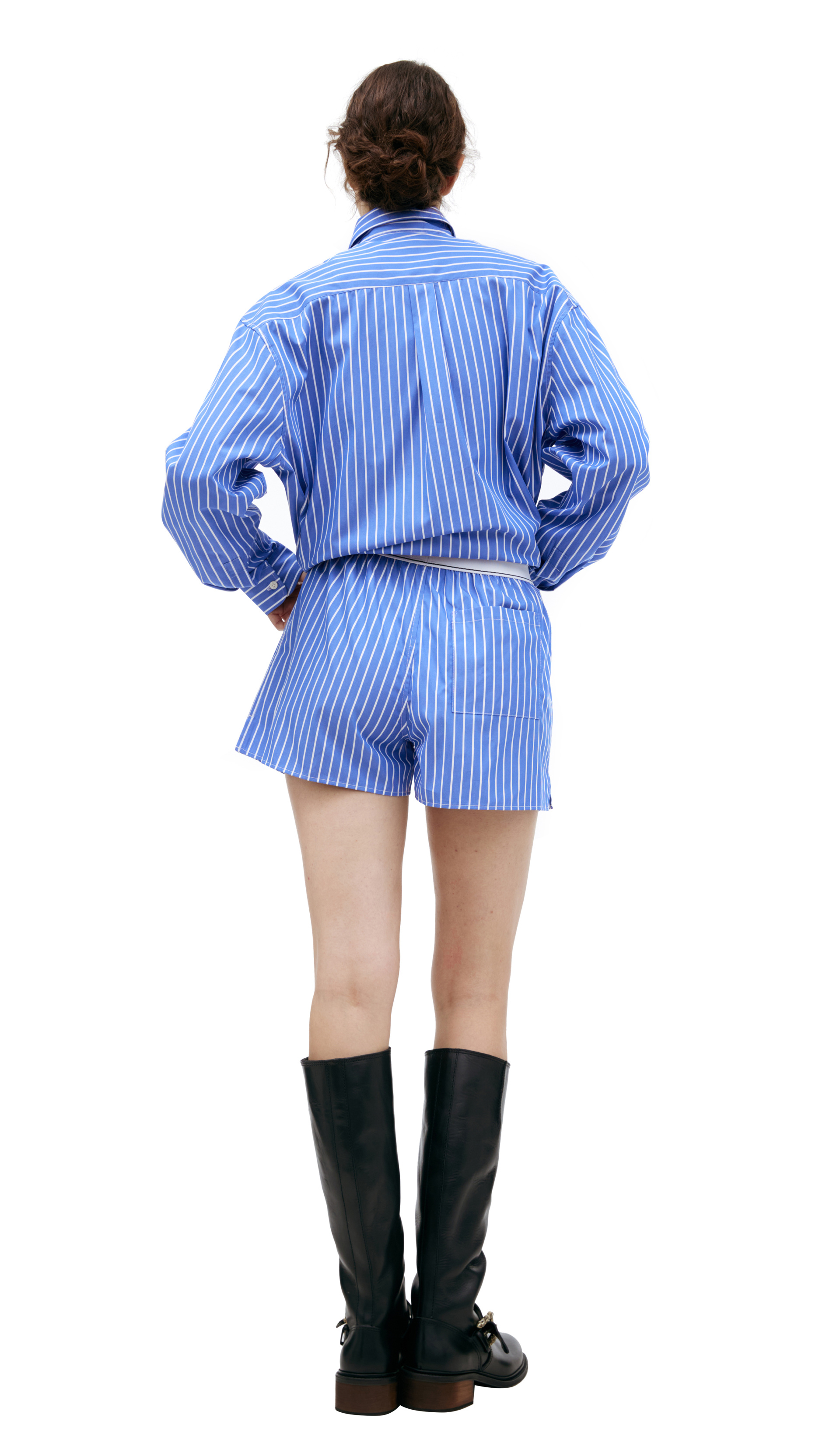 SPORTY & RICH Хлопковые шорты в полоску