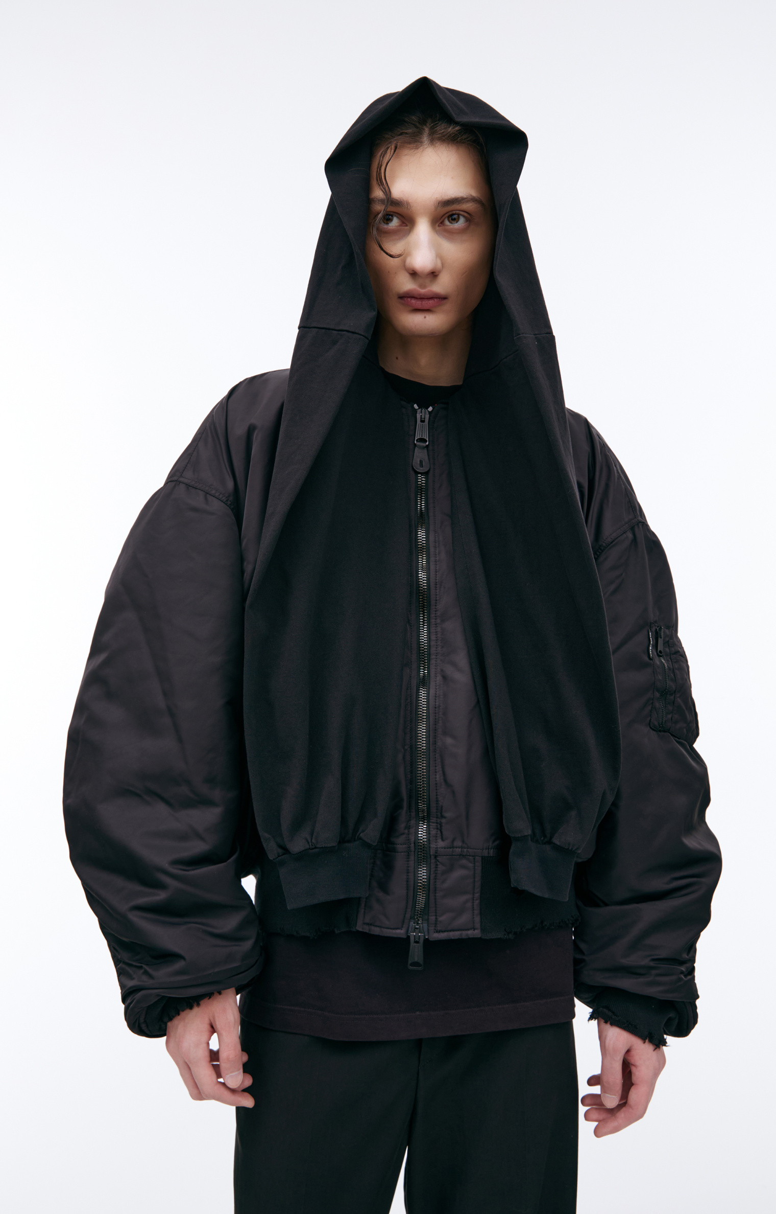 Balenciaga Бомбер с вшитым шарфом