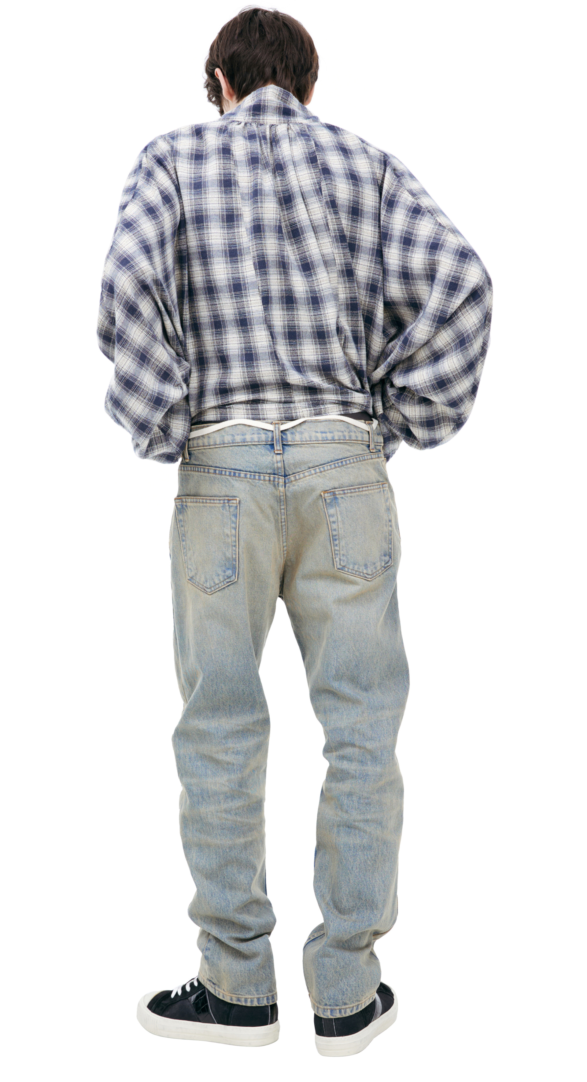 RRR123 Джинсы с эффектом потертостей