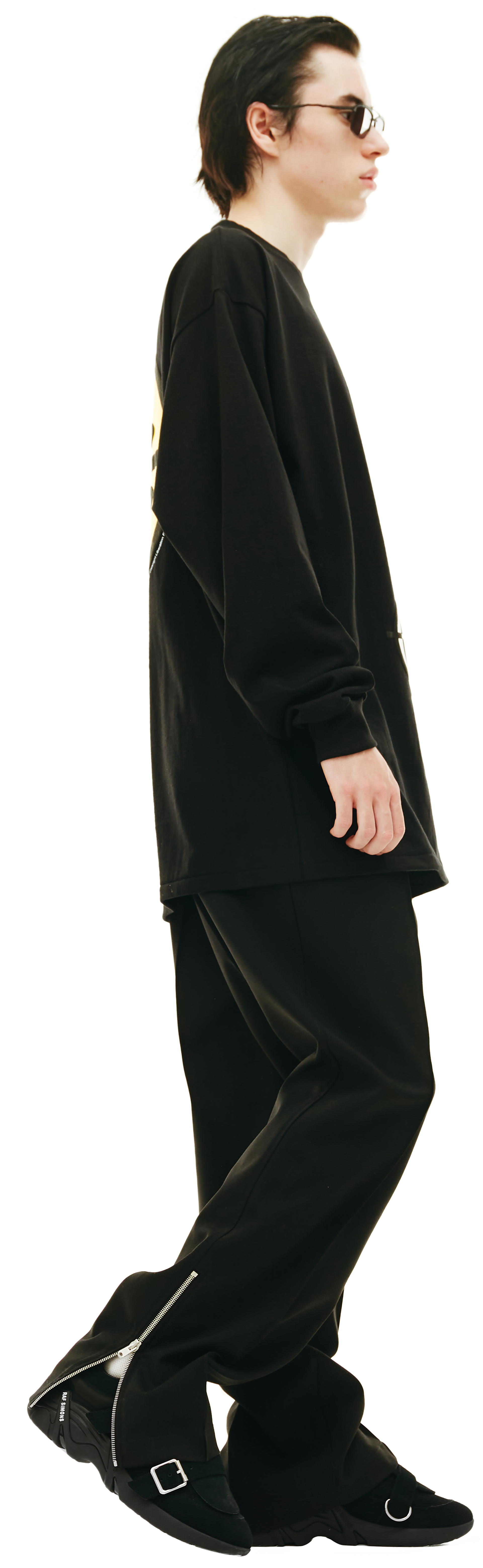 Readymade Черный лонгслив с принтами