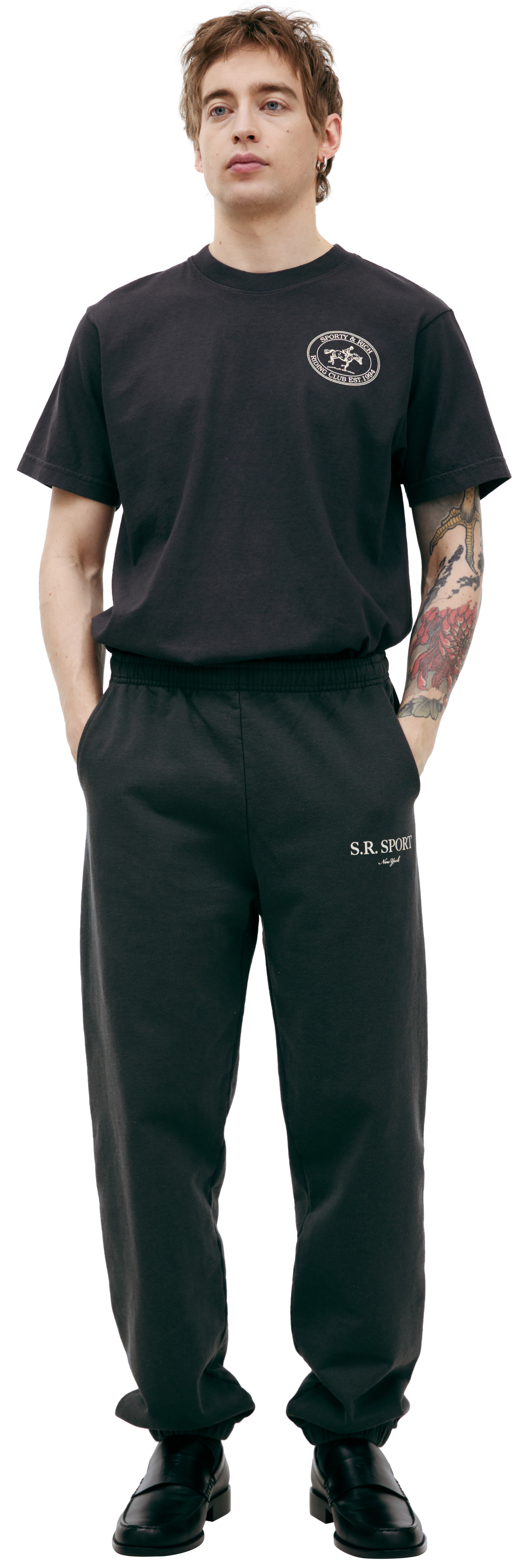 SPORTY & RICH Спортивные брюки с логотипом