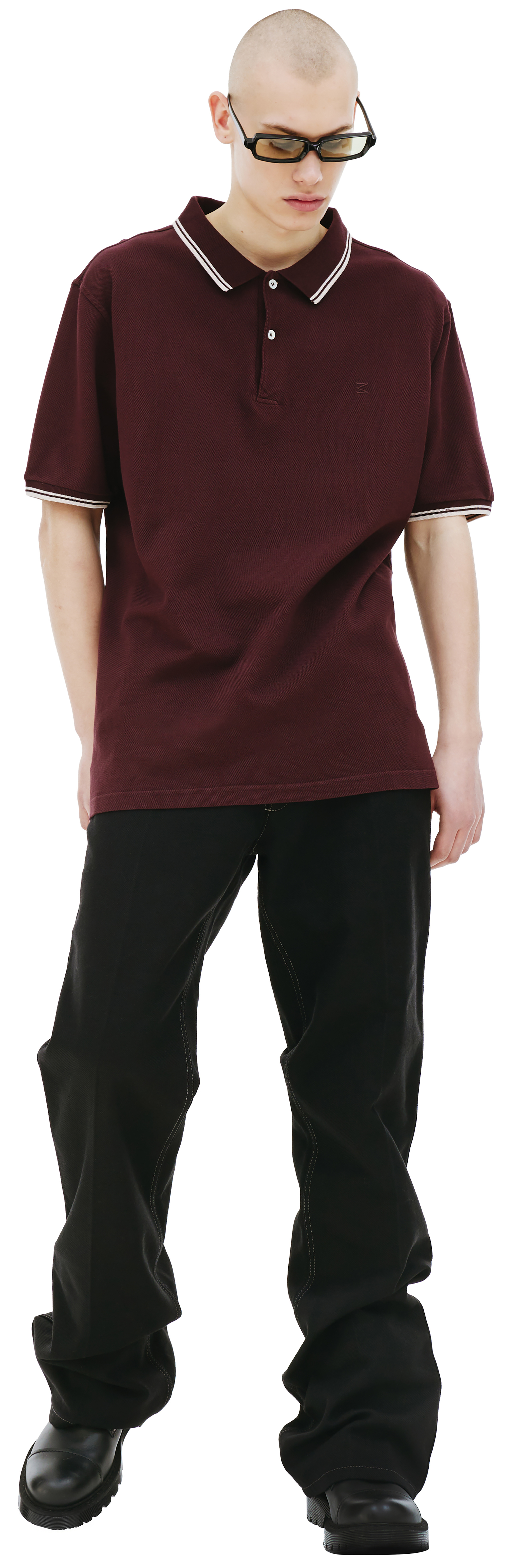 Maison Margiela Поло с вышивкой логотипа