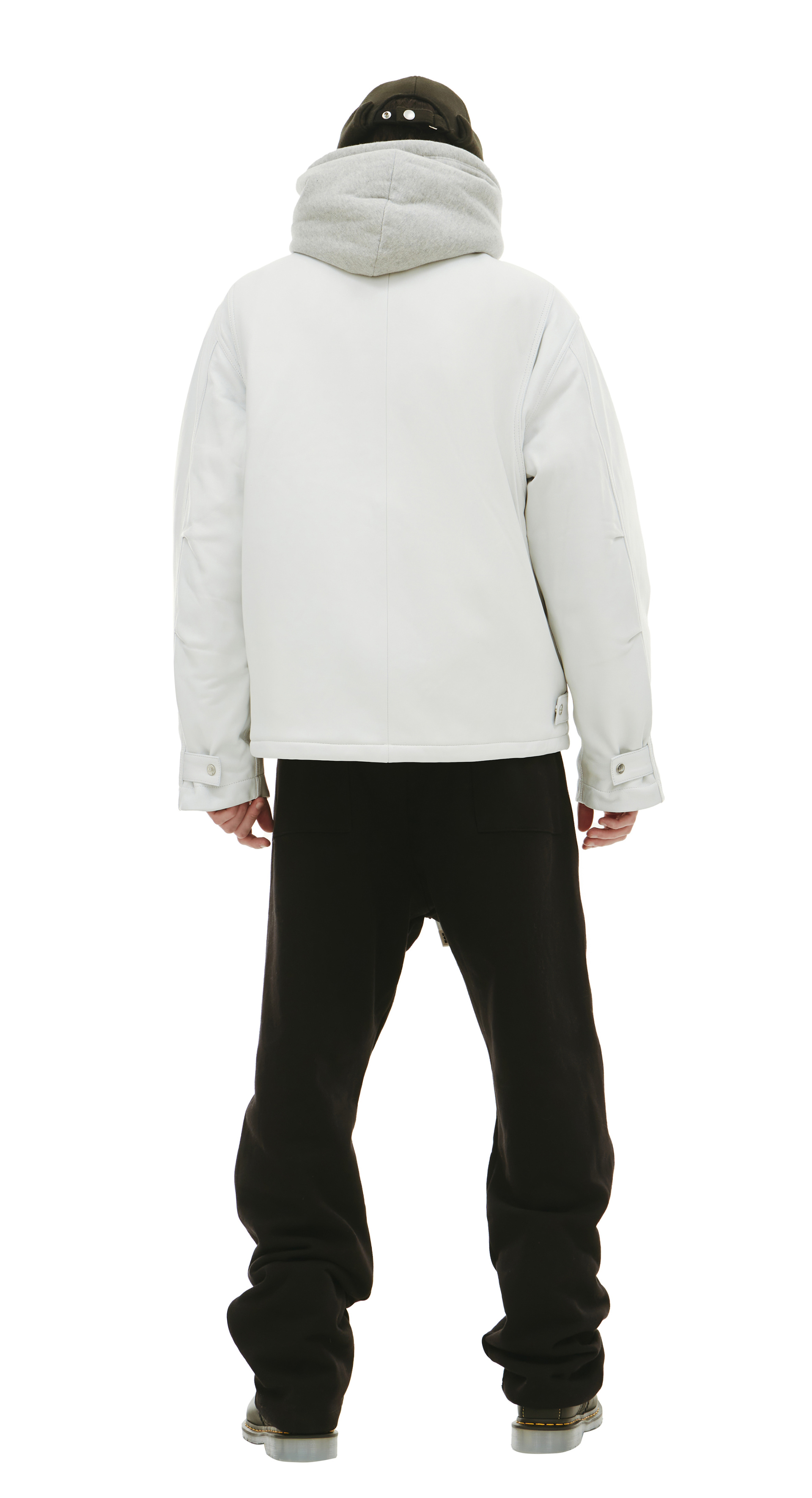 Nahmias Кожаная куртка с меховым воротником