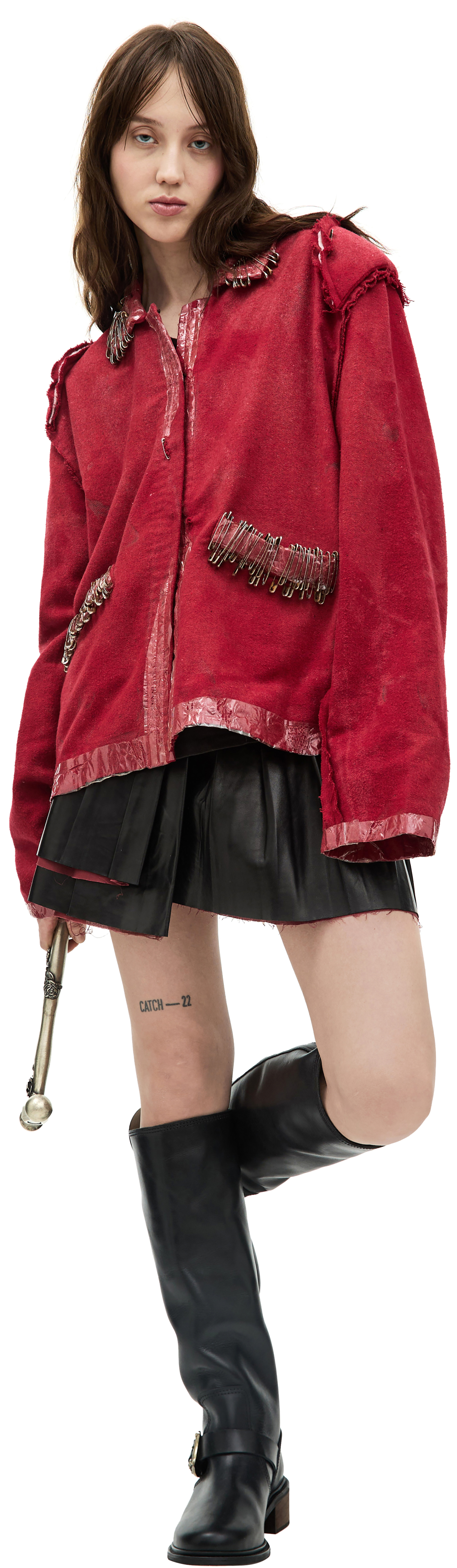 Enfants Riches Déprimés Красный жакет с булавками