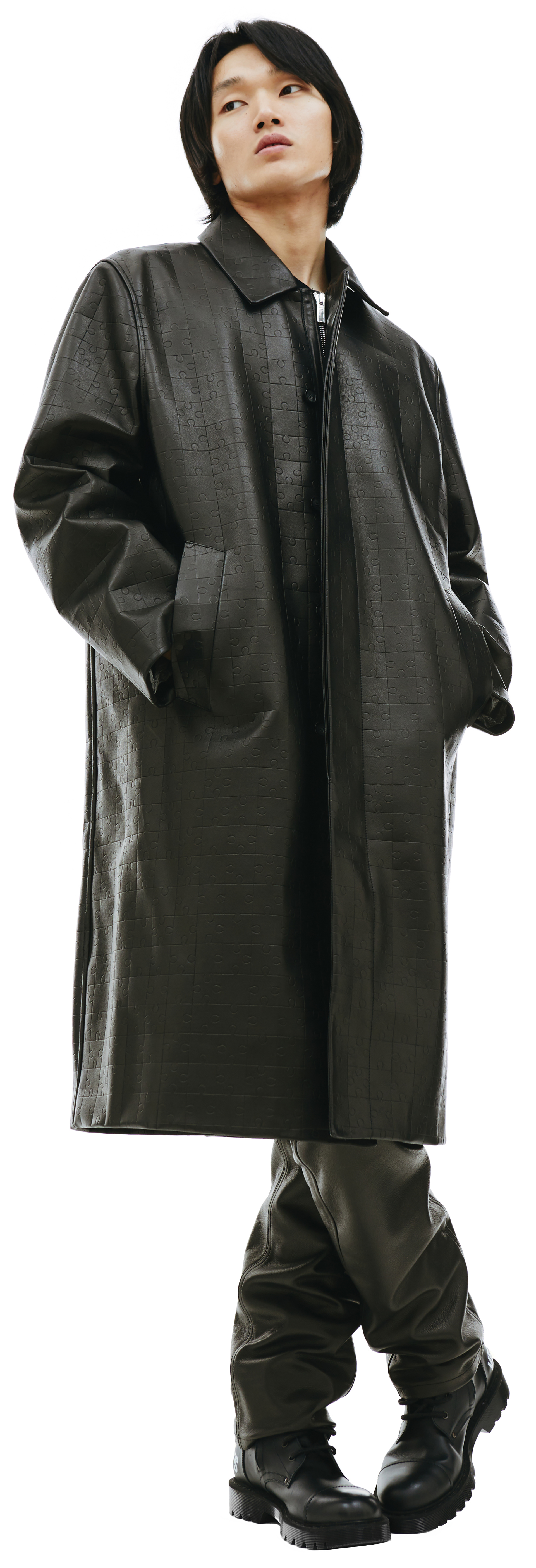 VTMNTS Кожаное оверсайз пальто