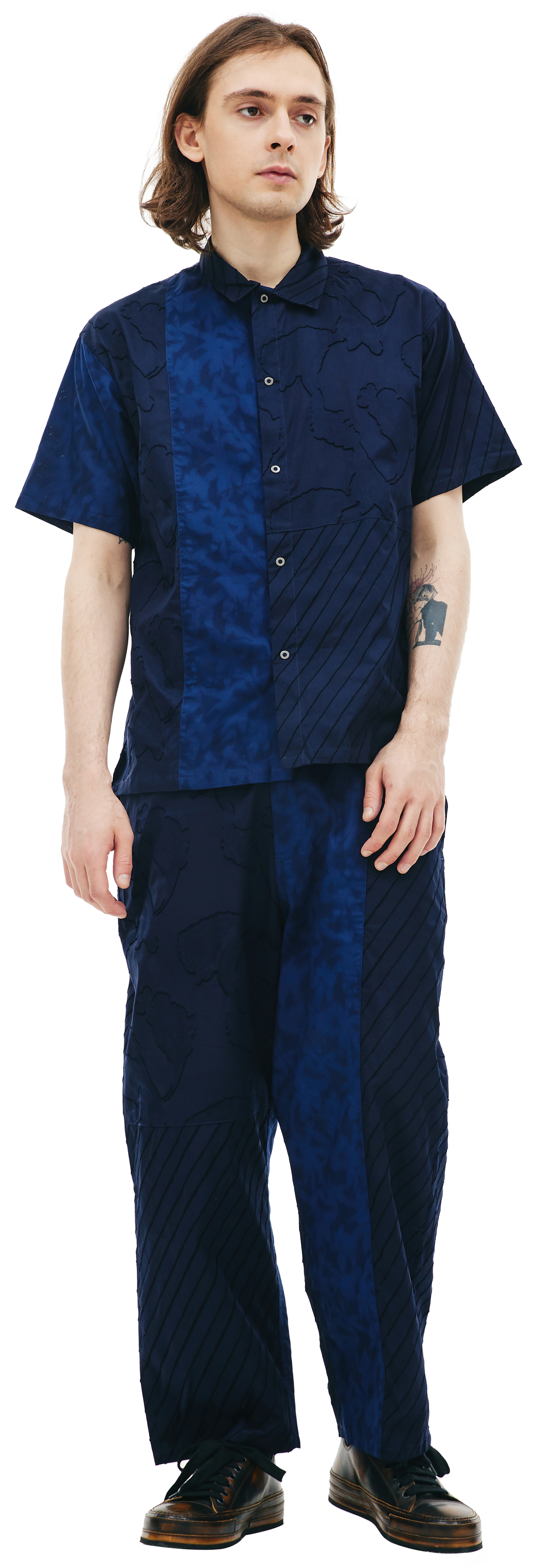 KIMMY Рубашка пэчворк с коротким рукавом