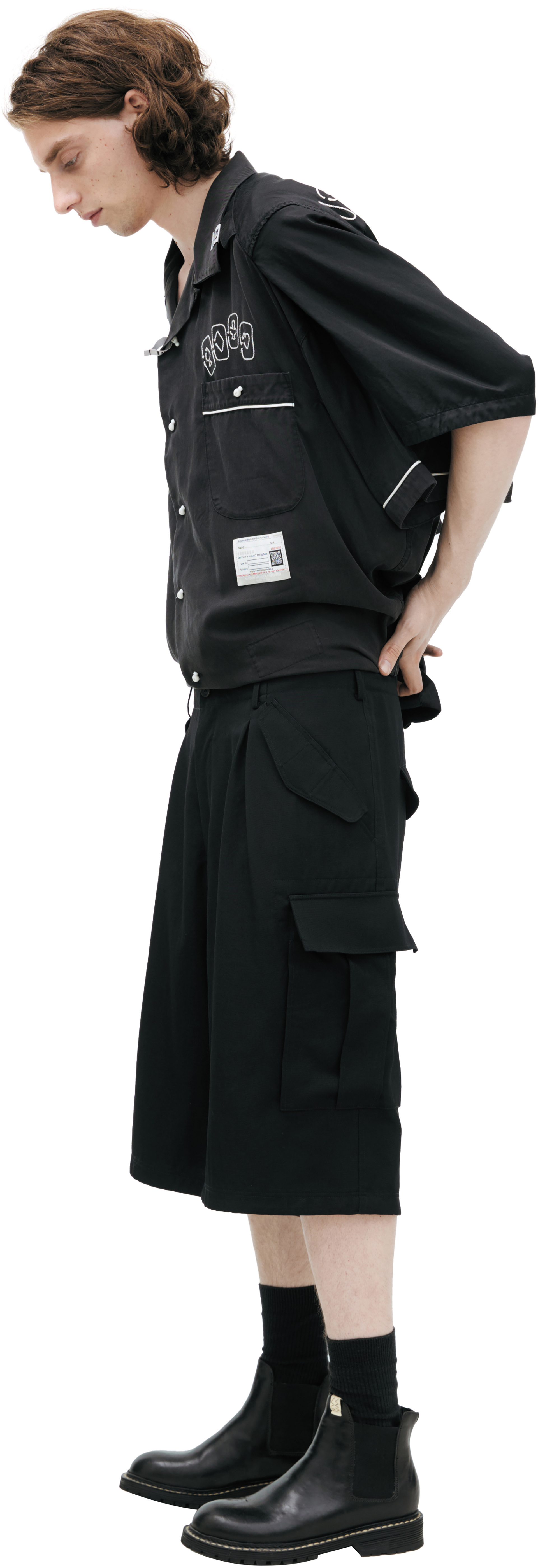 Yohji Yamamoto Шорты карго с карманами