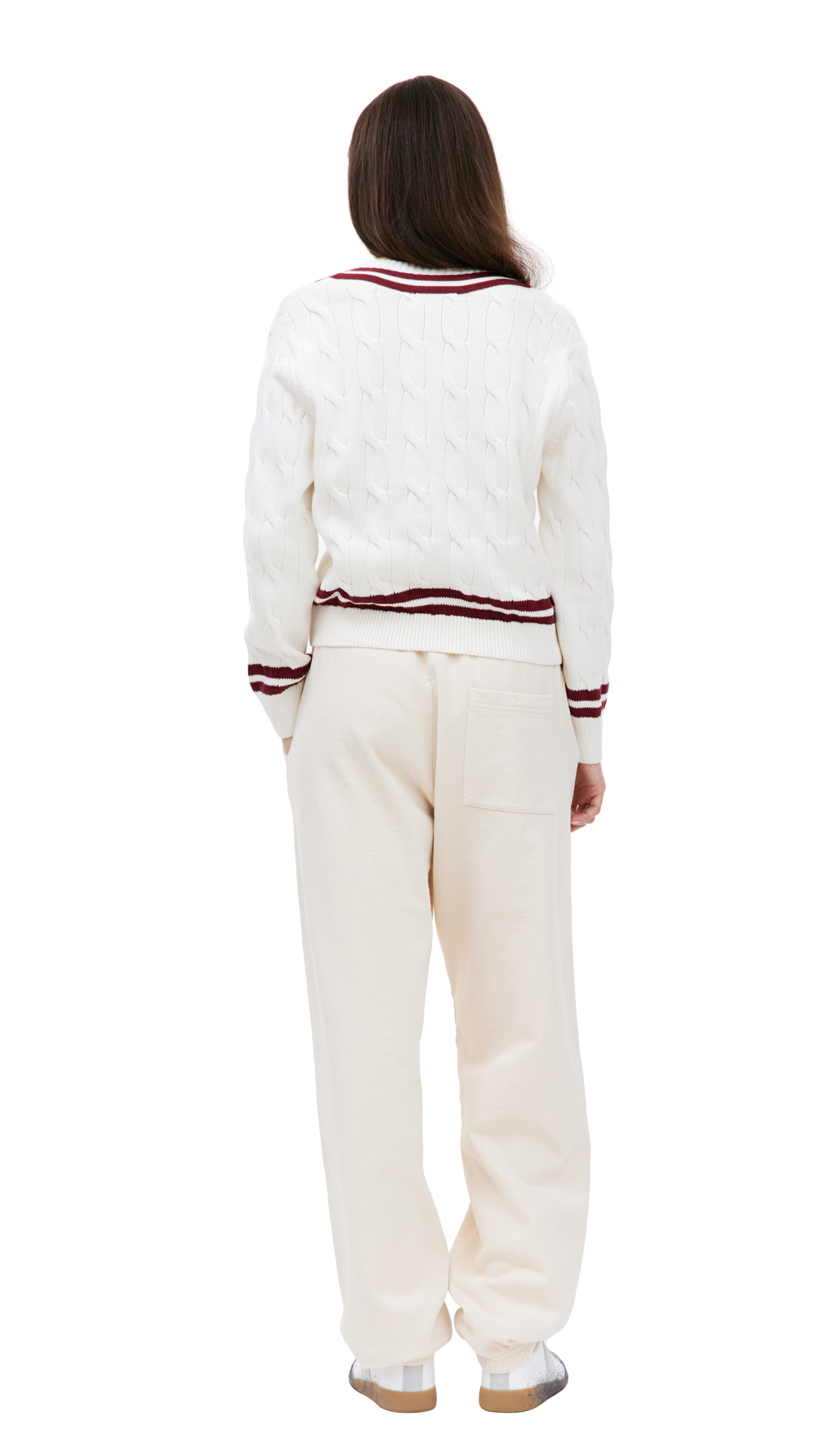 SPORTY & RICH Свитер SRC с V-вырезом