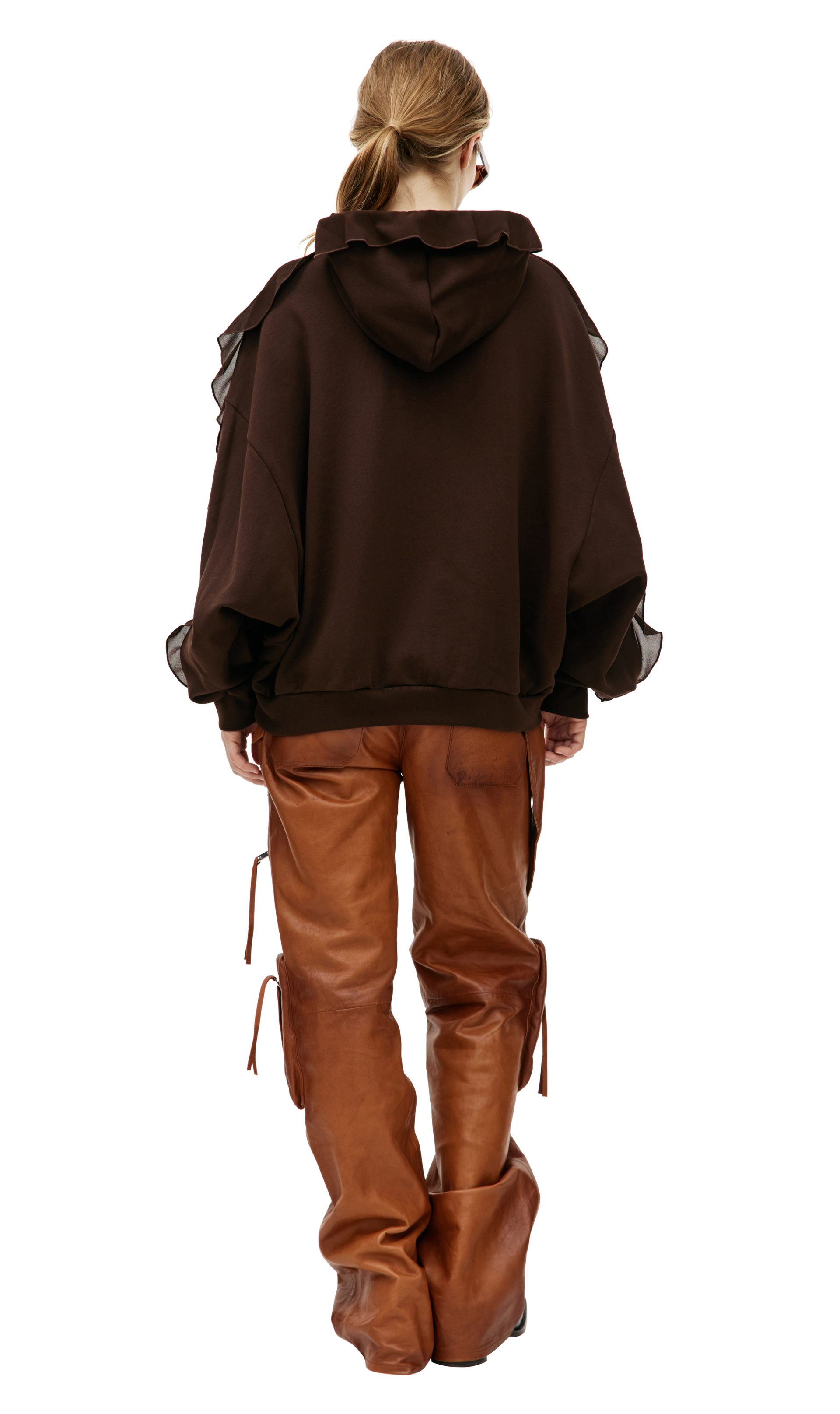 Blumarine Оверсайз худи с рюшами