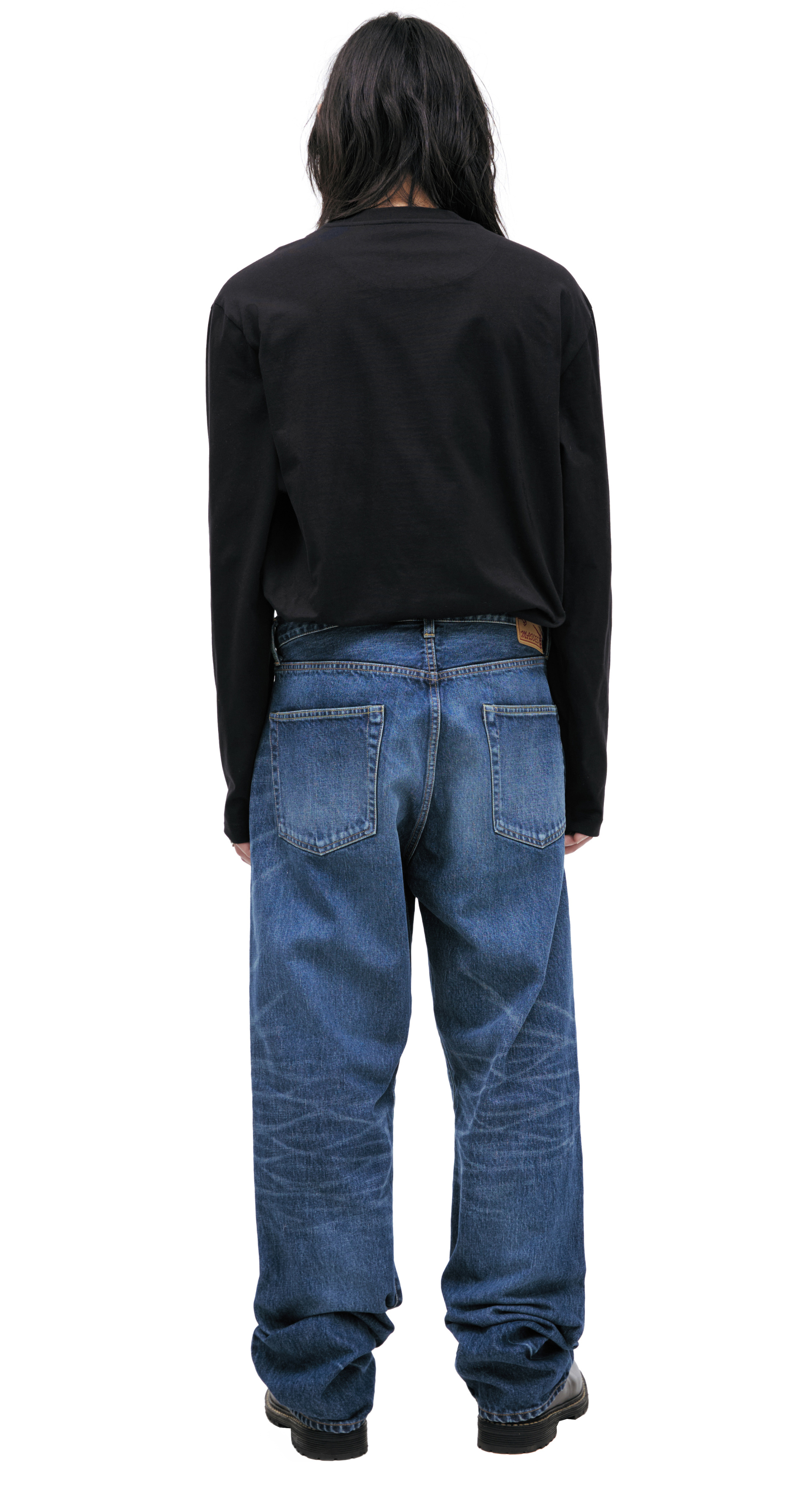 Maison Mihara Yasuhiro Синие джинсы с потертостями