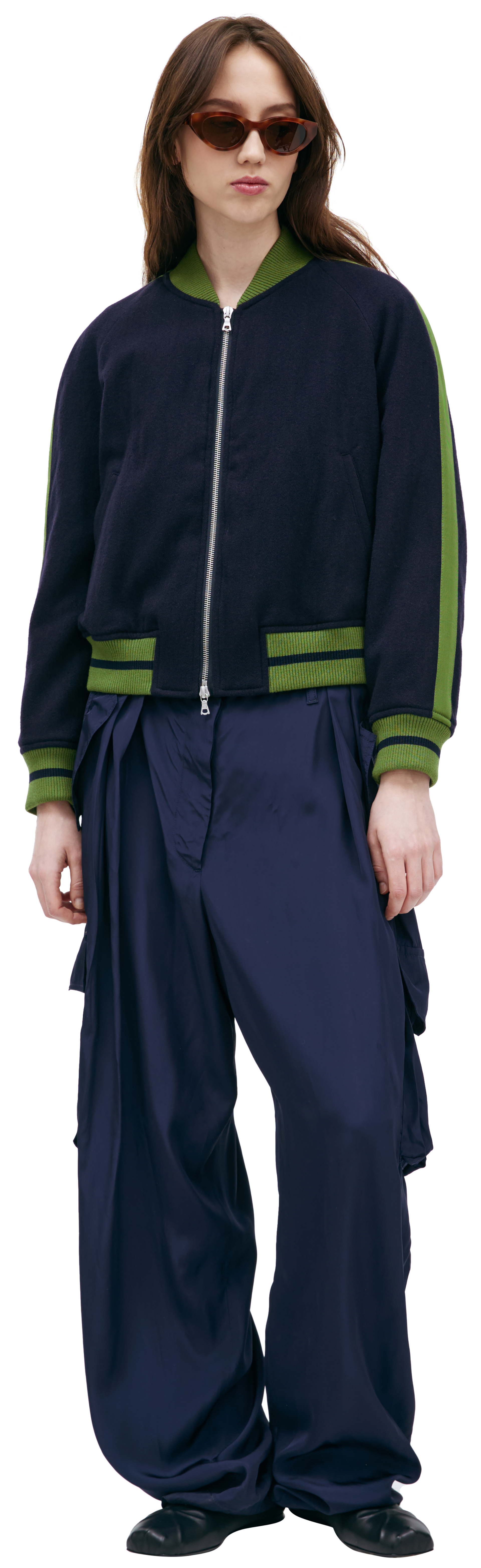 Dries Van Noten Куртка с лампасами на рукавах