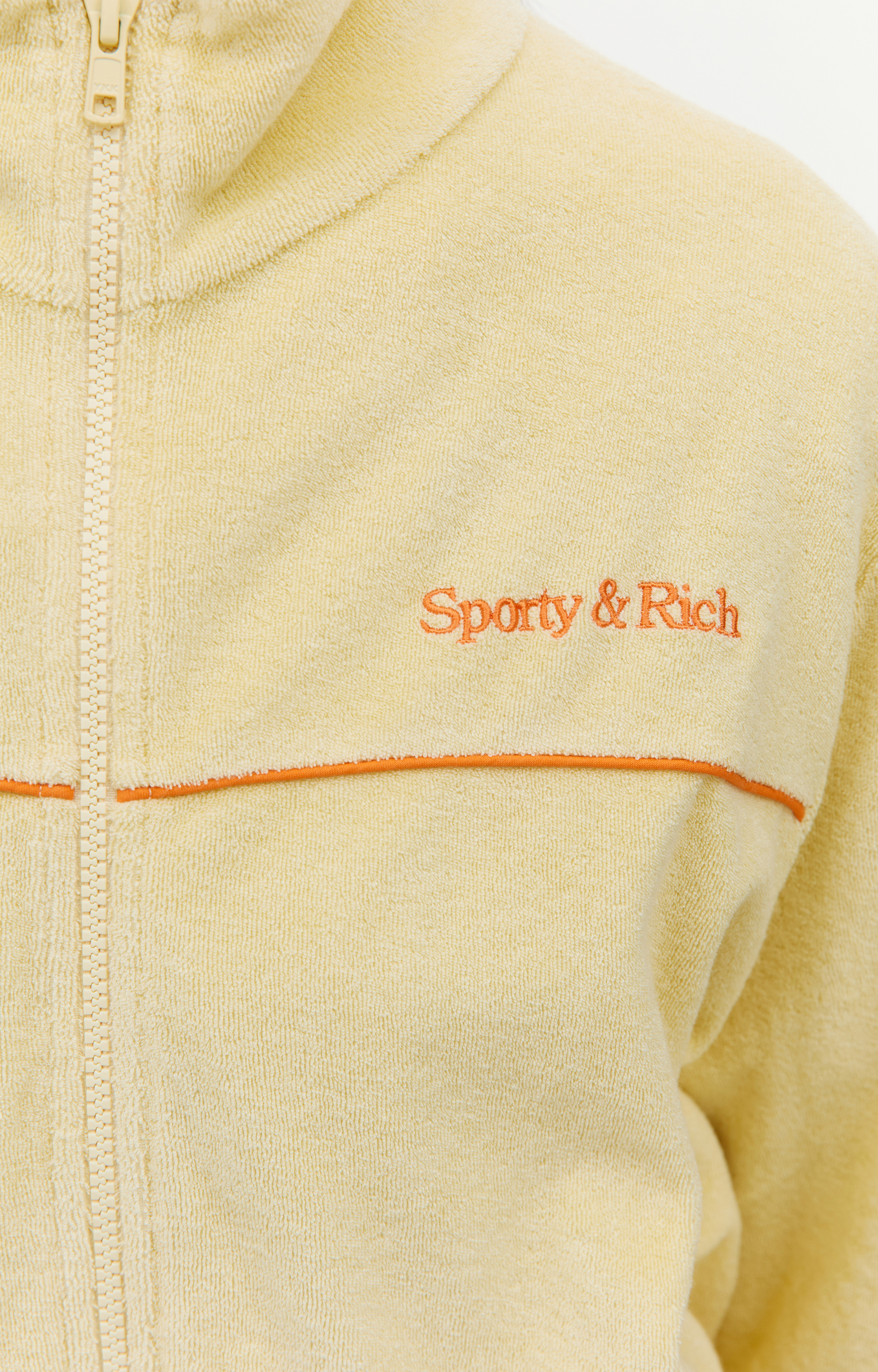 SPORTY & RICH Желтая толстовка на молнии