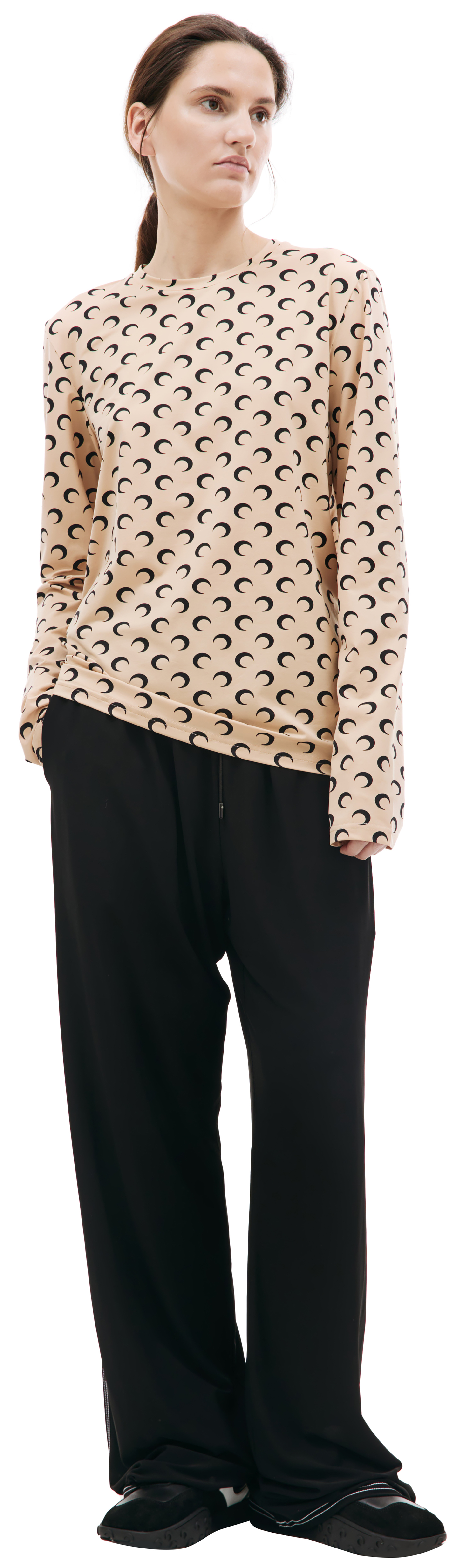 MARINE SERRE Лонгслив с монопринтом Moon