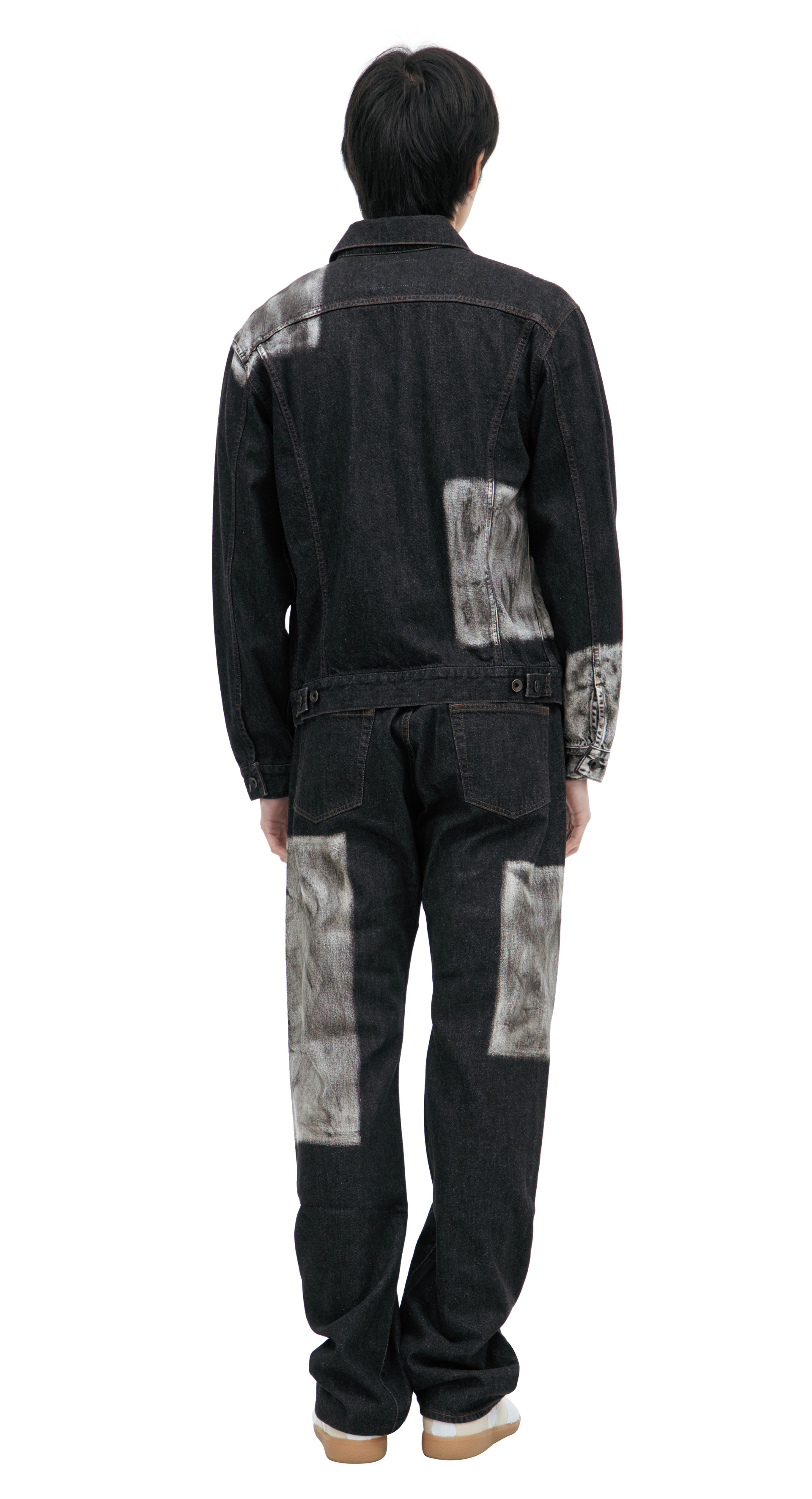 Yohji Yamamoto Джинсовая куртка с принтом