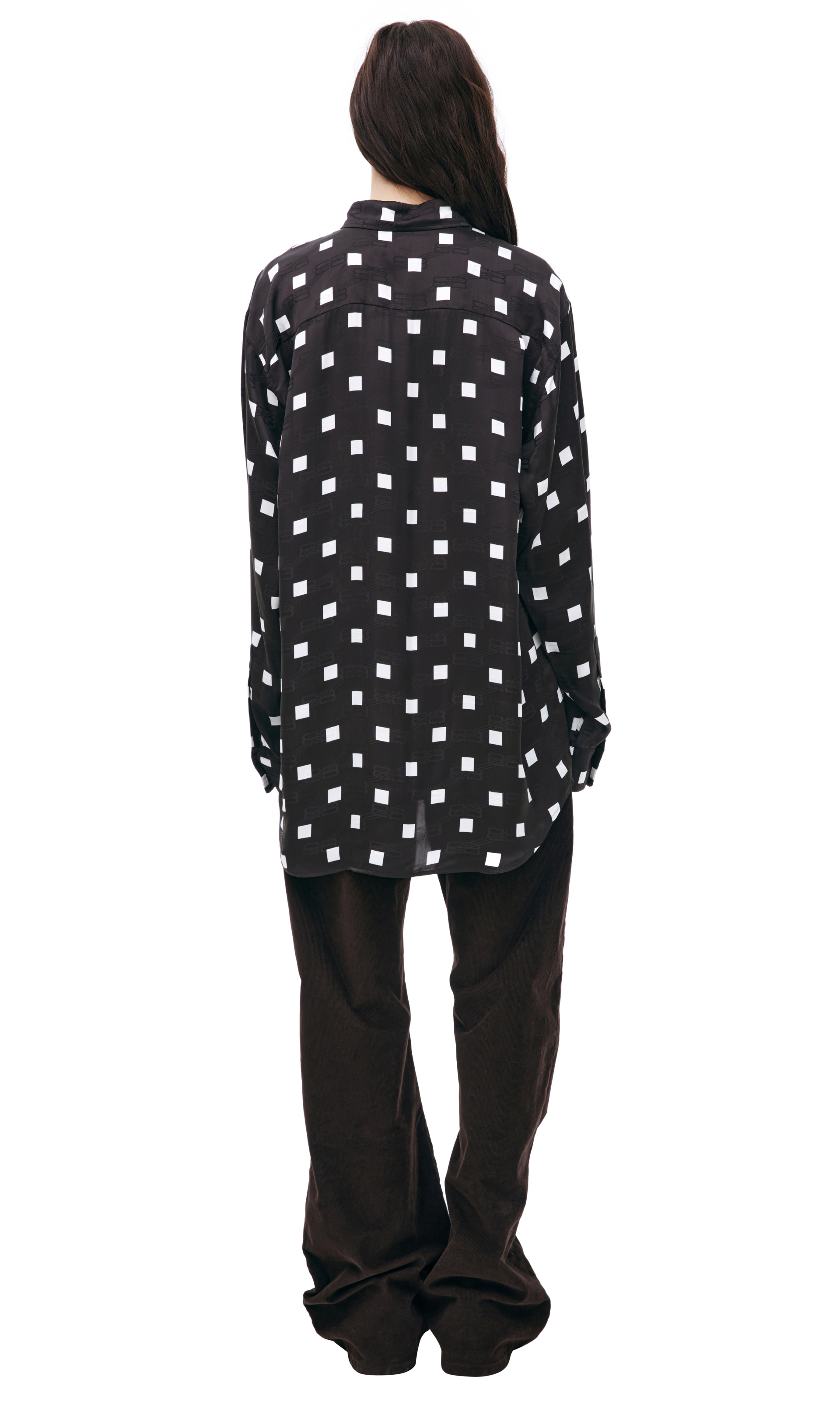 Balenciaga Оверсайз рубашка с монопринтом