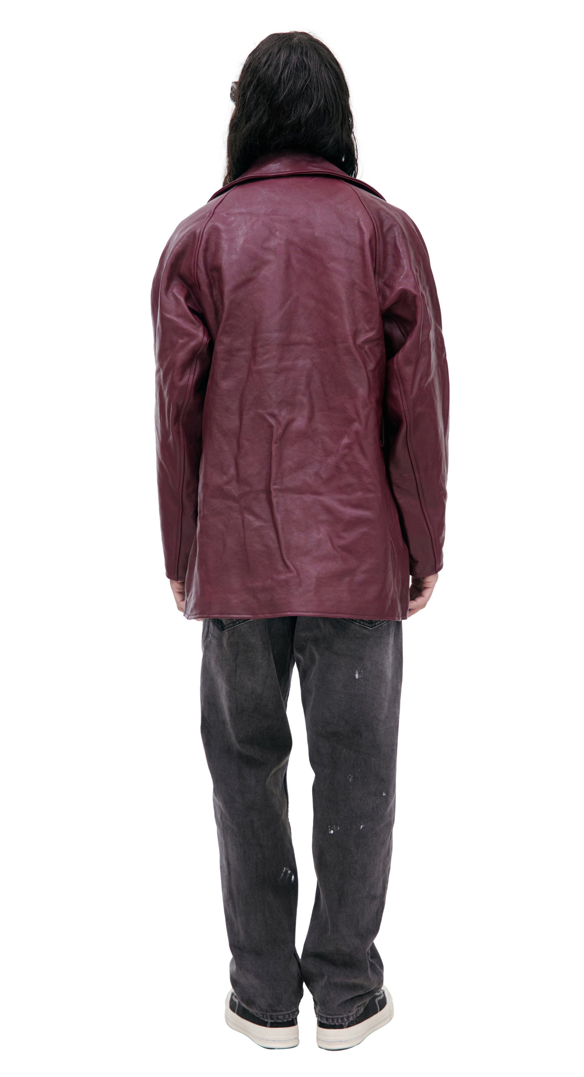 Enfants Riches Déprimés Бордовая куртка из кожи