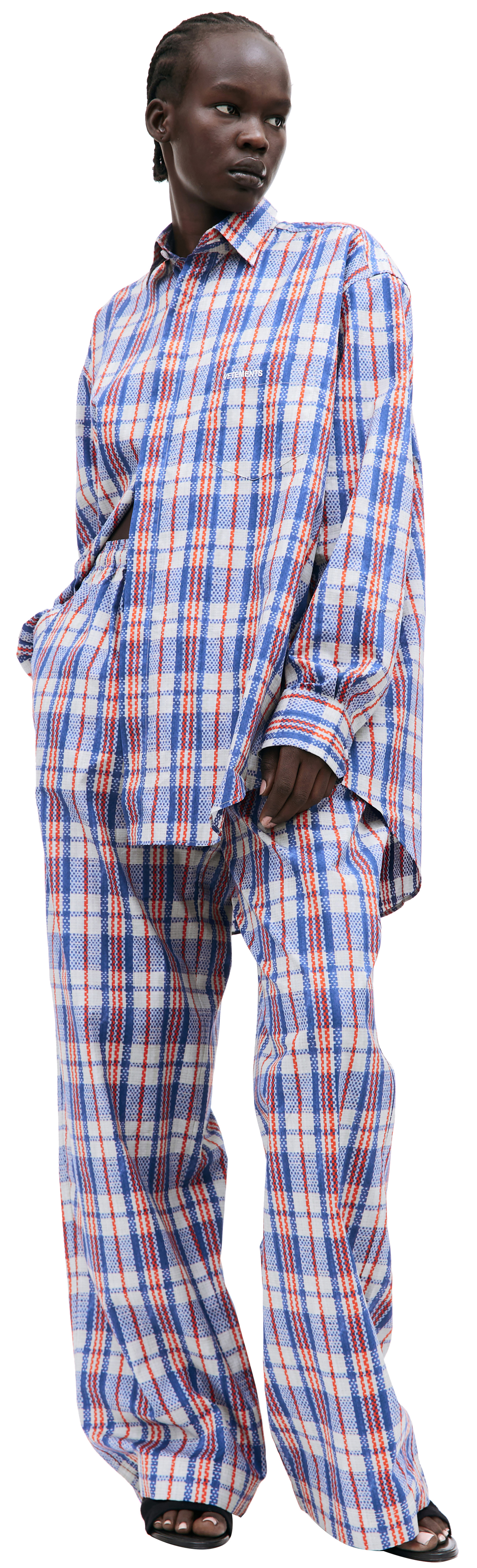 VETEMENTS Широкие брюки в клетку
