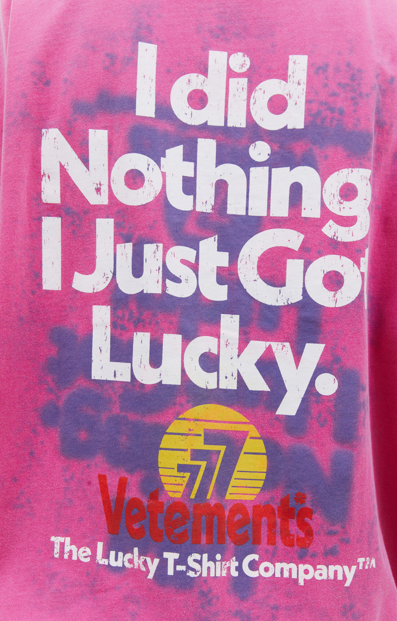 VETEMENTS Оверсайз футболка \'I got Lucky\'