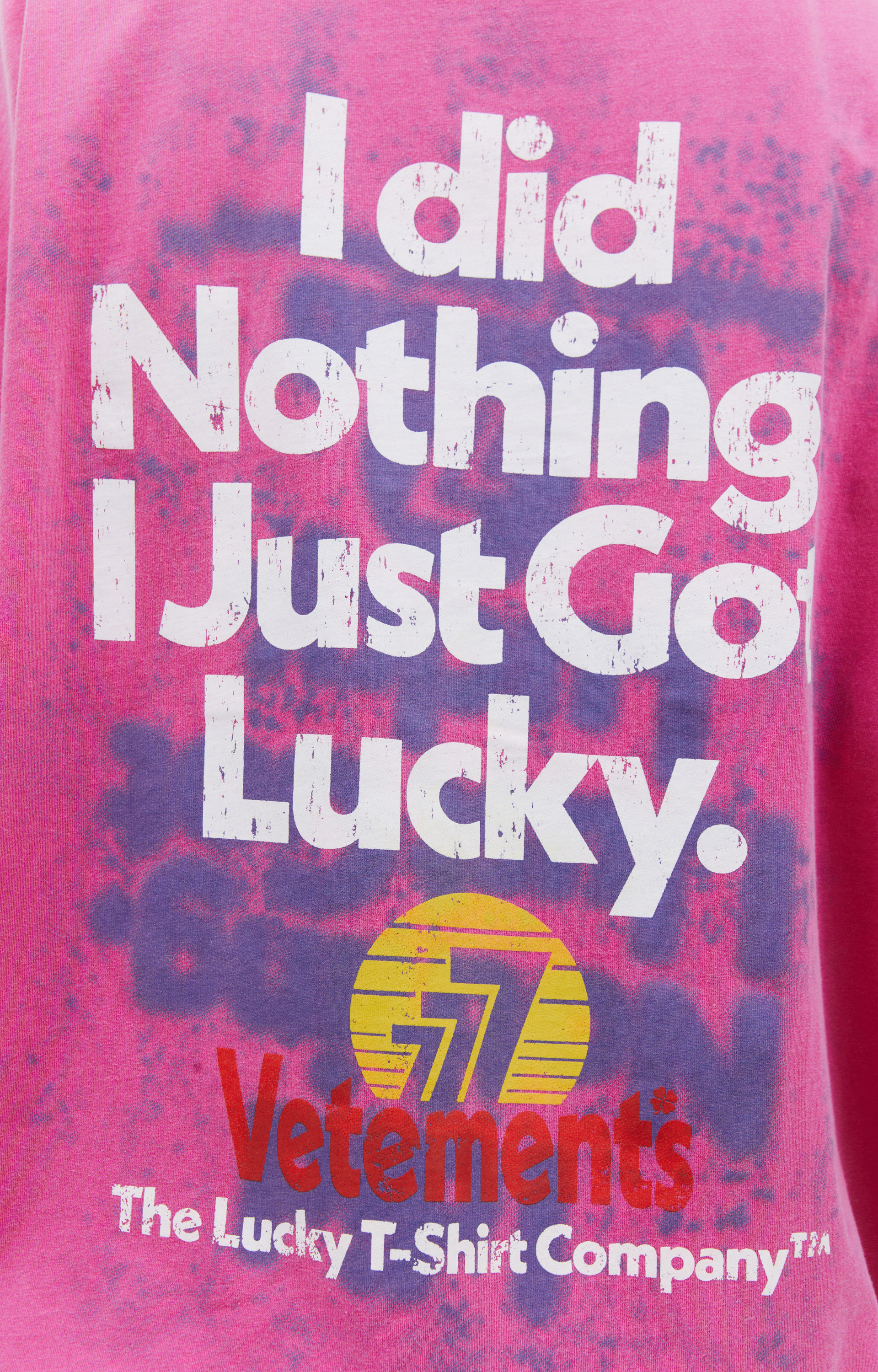 VETEMENTS Оверсайз футболка \'I got Lucky\'