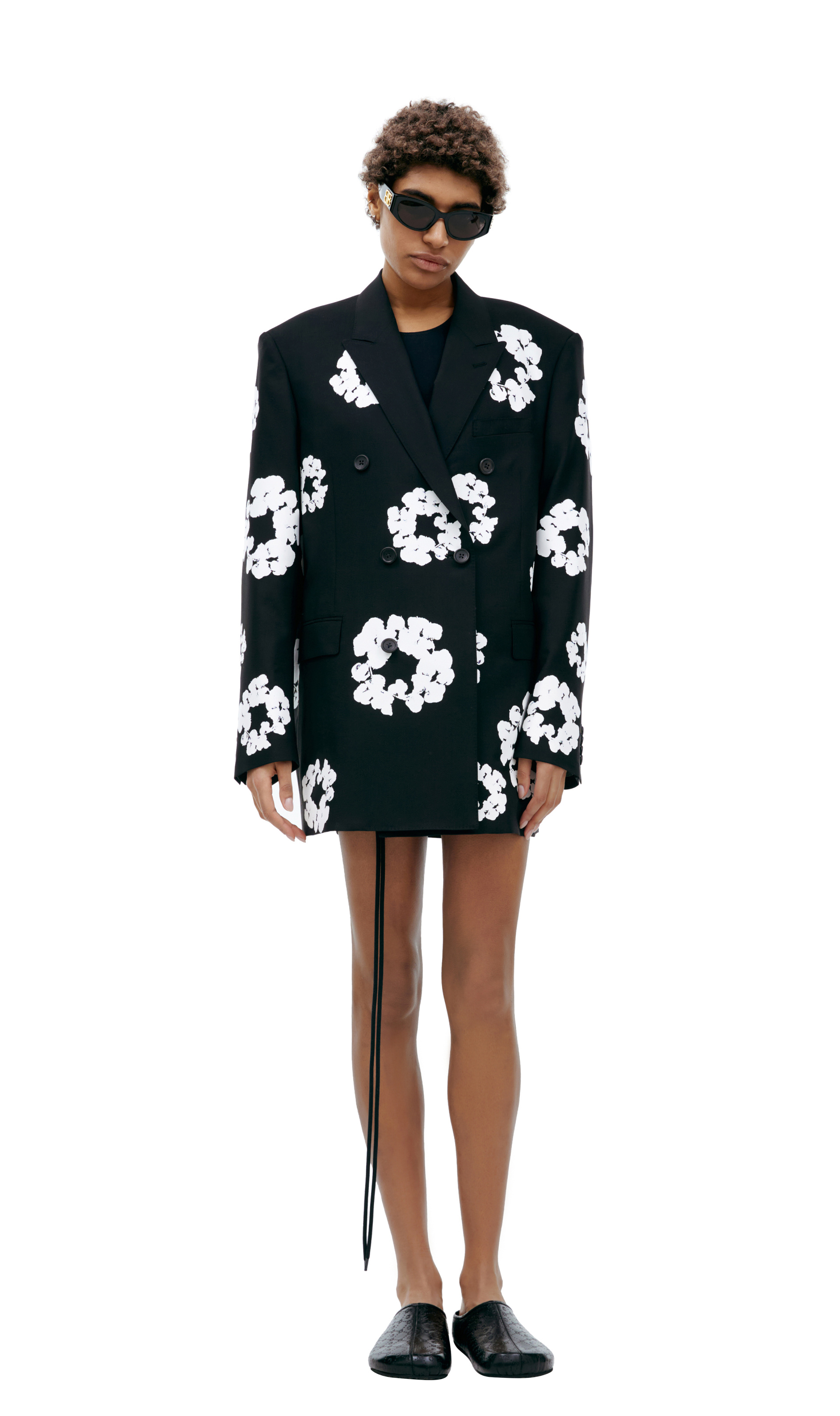 Saint Mxxxxxx Двубортный жакет с монопринтом