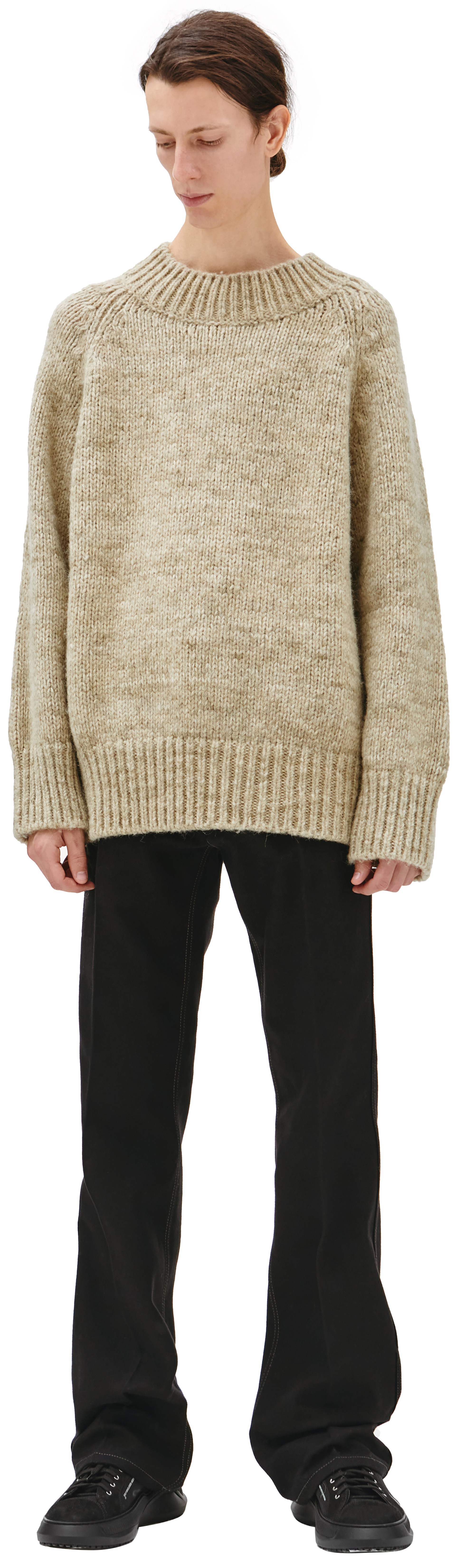 Maison Margiela Свитер с широким воротом и манжетами