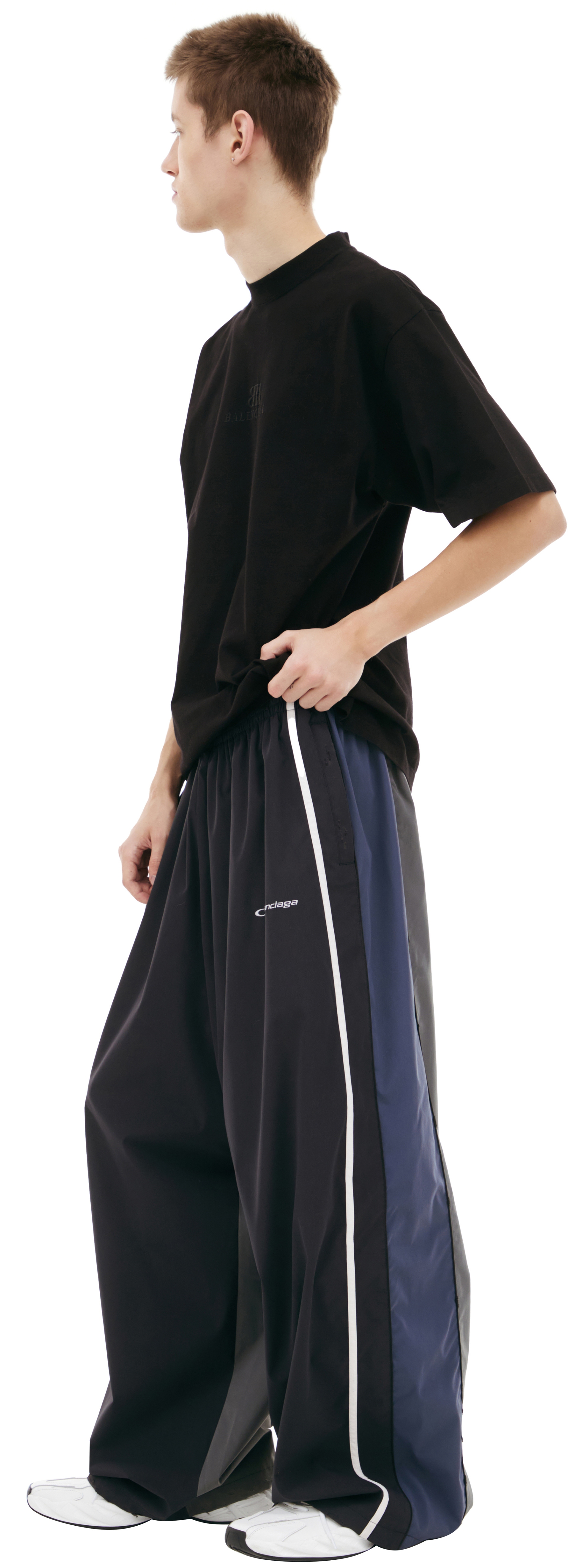 Balenciaga Комбинированные брюки с логотипом