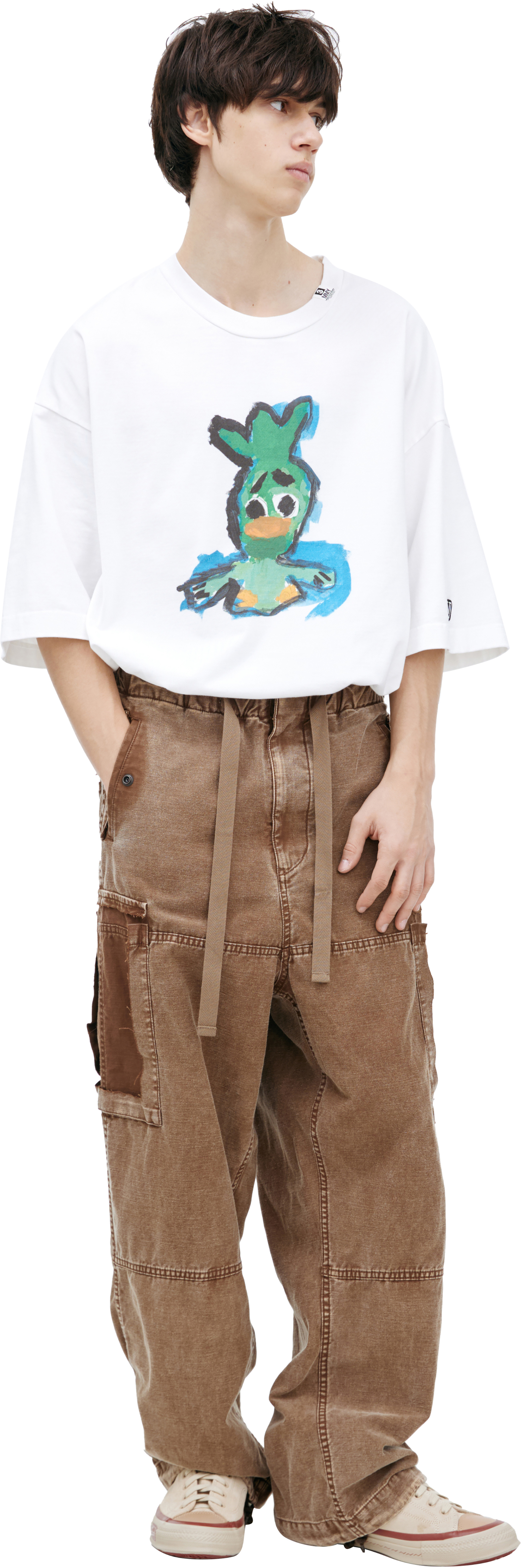 Maison Mihara Yasuhiro Карго брюки с оторванным карманом