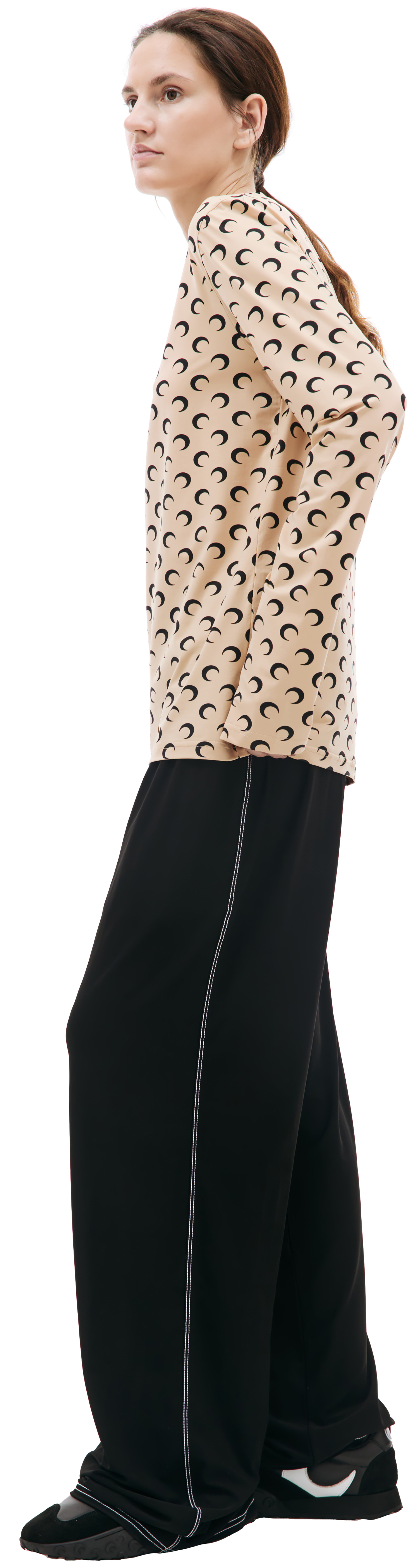 MARINE SERRE Лонгслив с монопринтом Moon