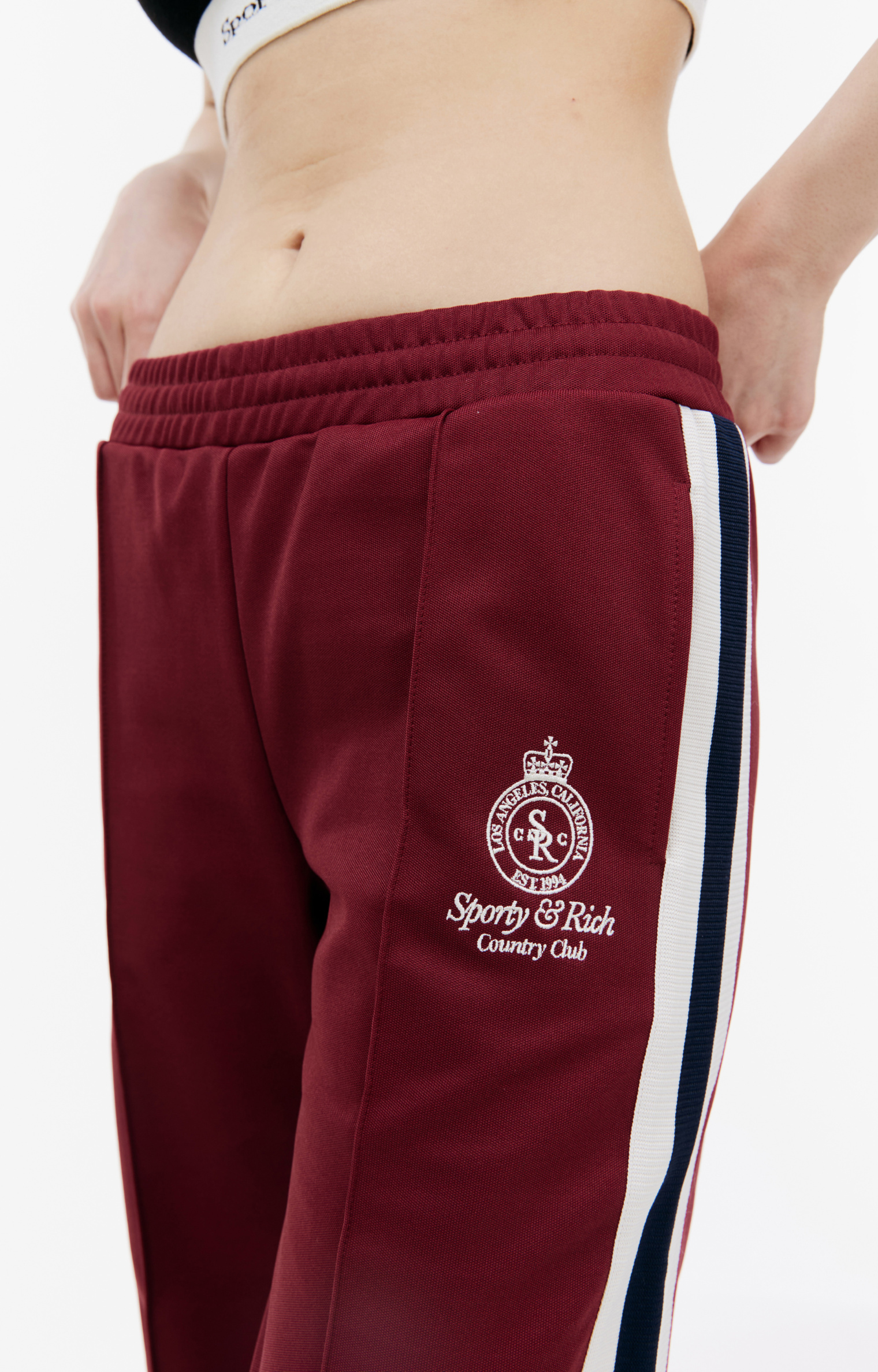 SPORTY & RICH Спортивные брюки Crown с лампасами